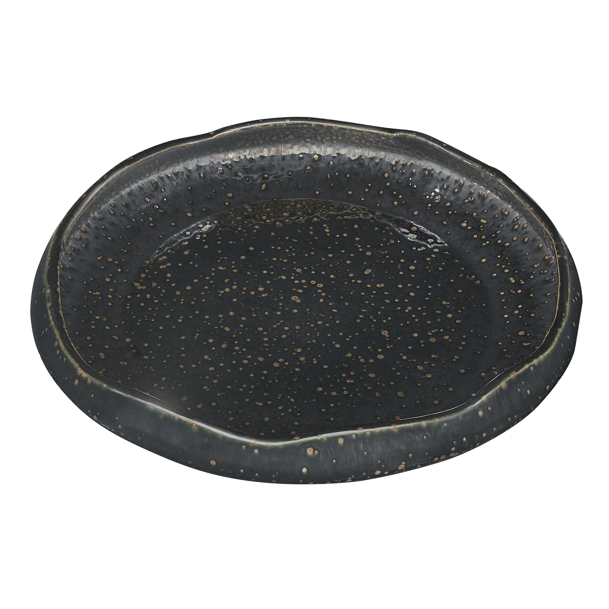 Uttermost Stardust Ripple Indoor-Outdoor Black Bowl