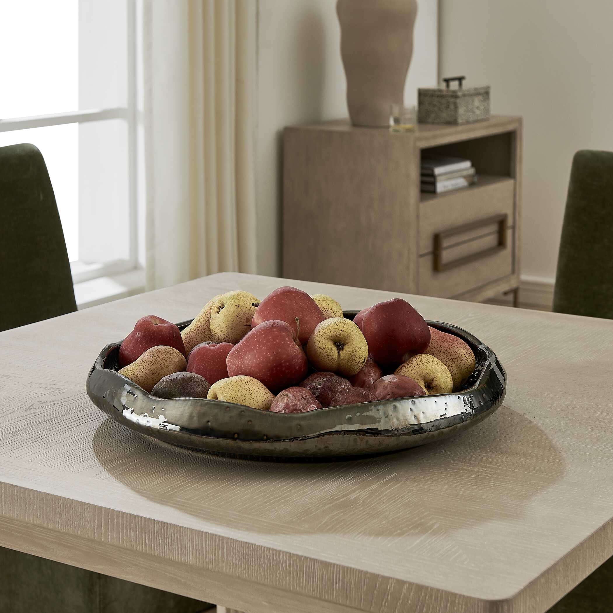 Uttermost Stardust Ripple Indoor-Outdoor Black Bowl