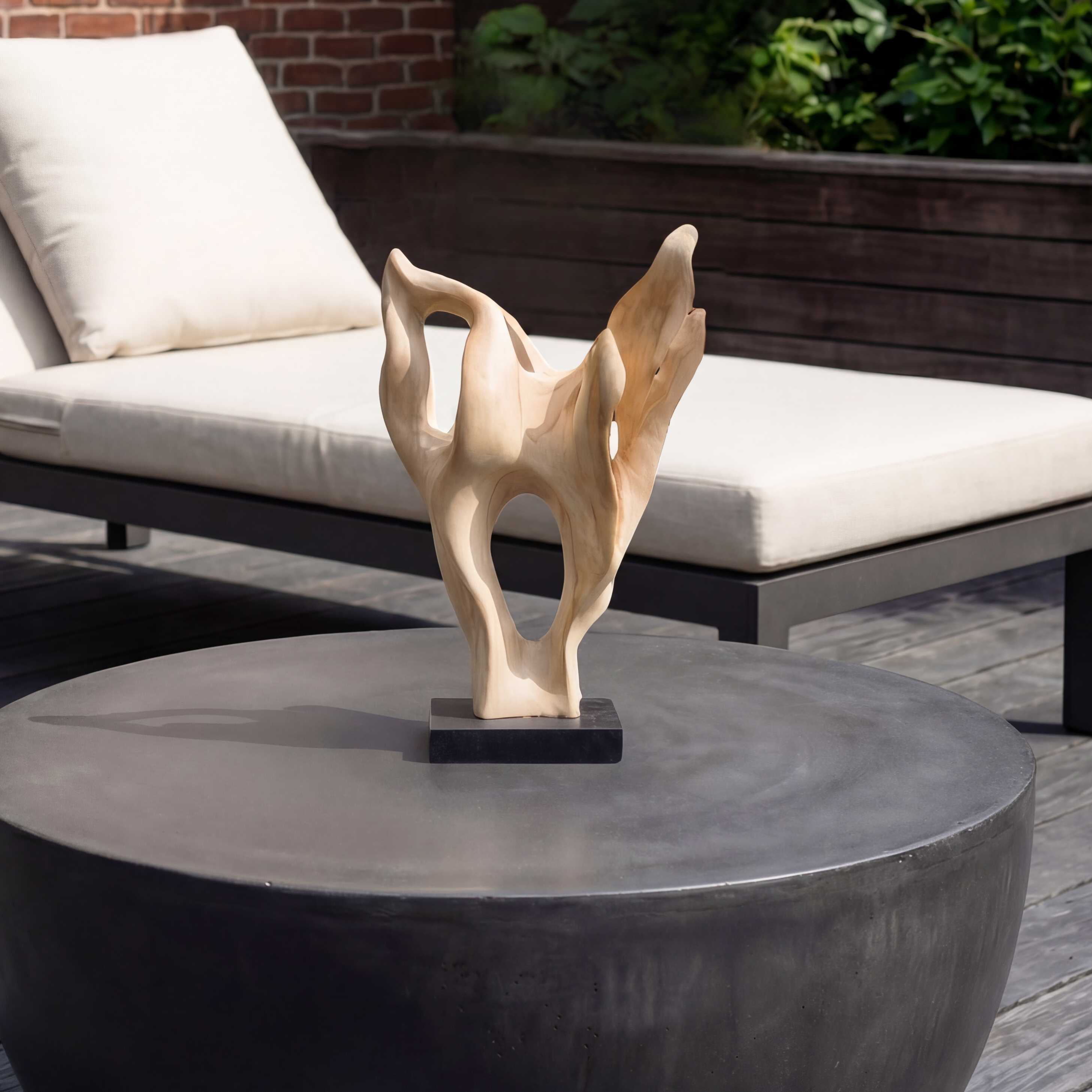 Uttermost Hollow Form Indoor-Outdoor Teak Sculpture