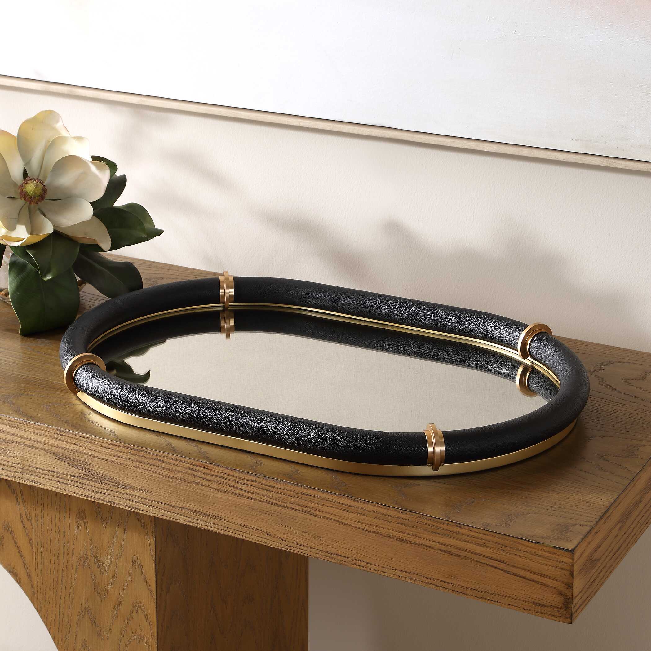 Uttermost Cyprus Black Oval Tray