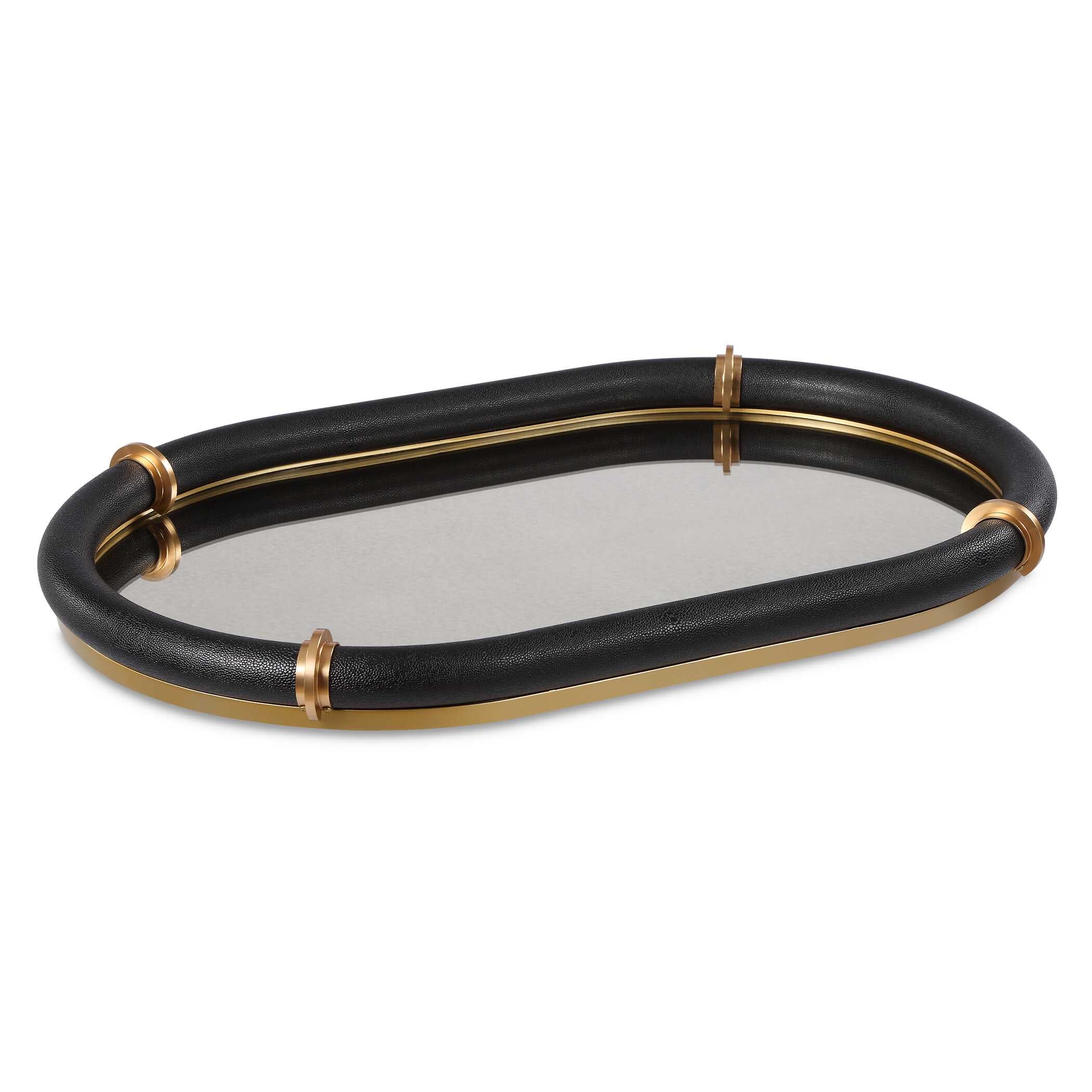 Uttermost Cyprus Black Oval Tray