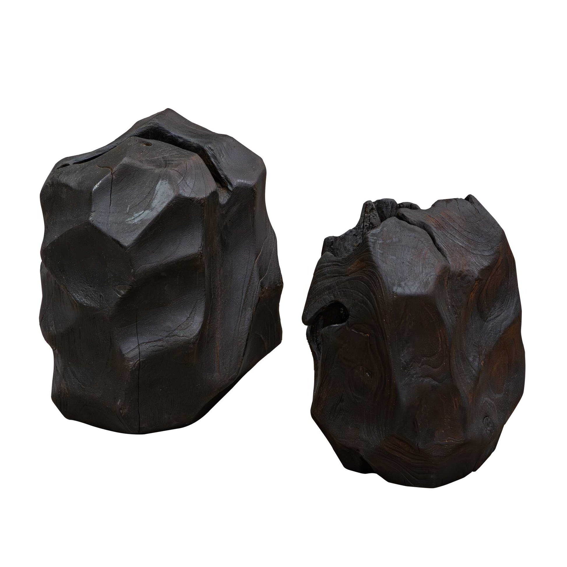 Uttermost Ember Root Teak Sculpture, Set/2