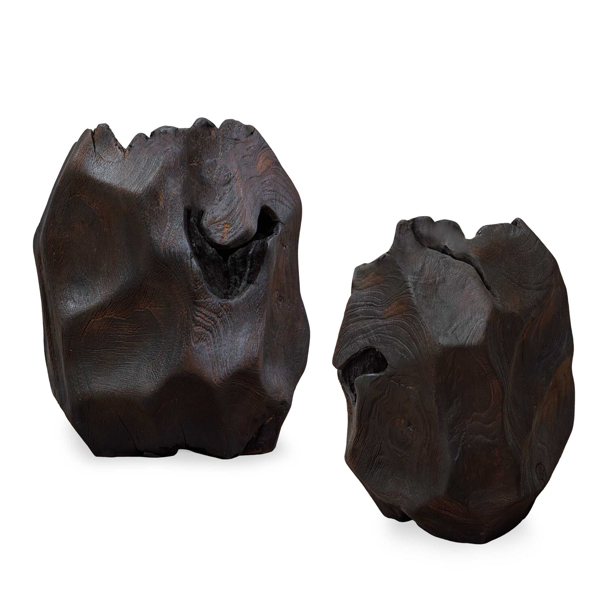 Uttermost Ember Root Teak Sculpture, Set/2