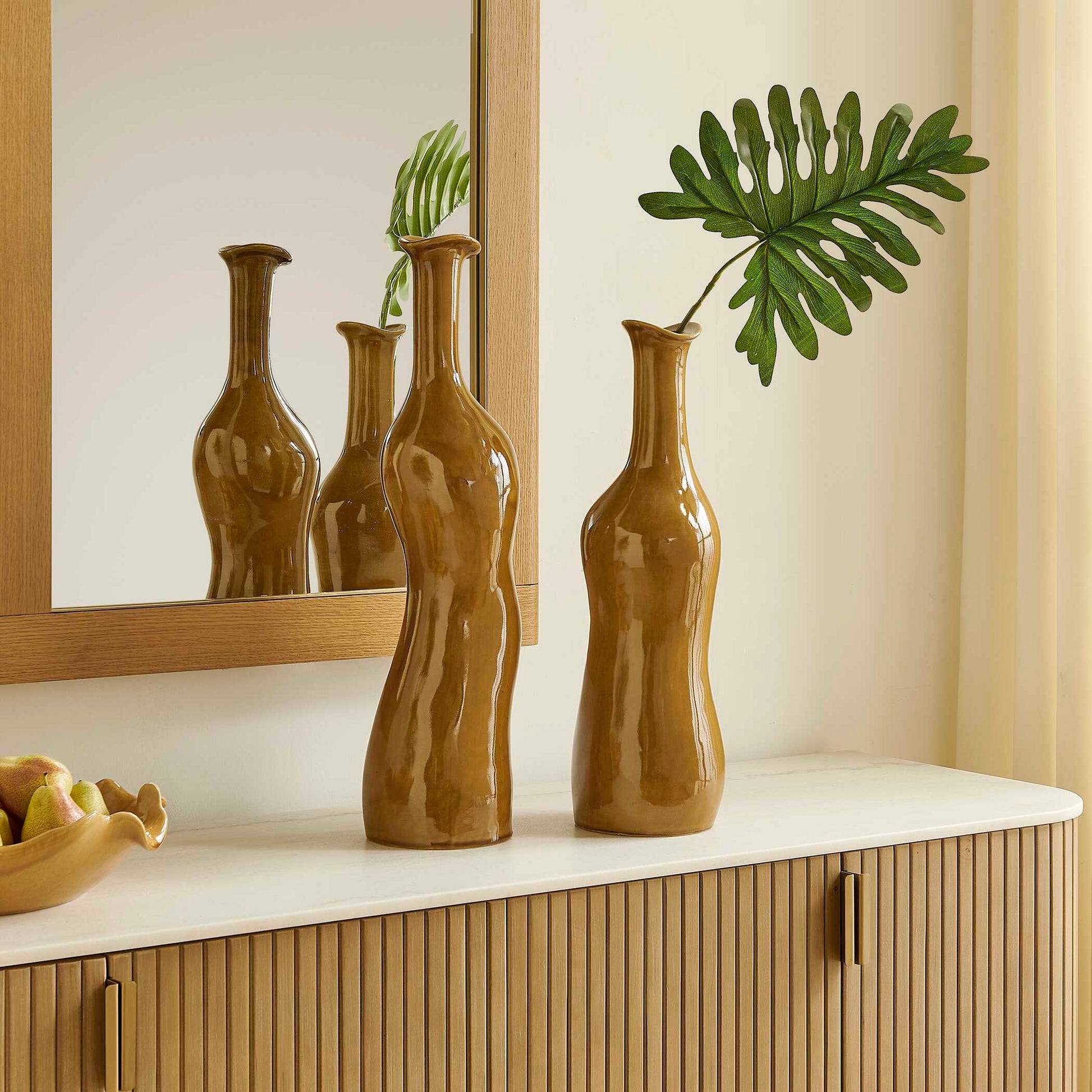 Uttermost Sienna Flow Indoor-Outdoor Bottle Vases, Set/2