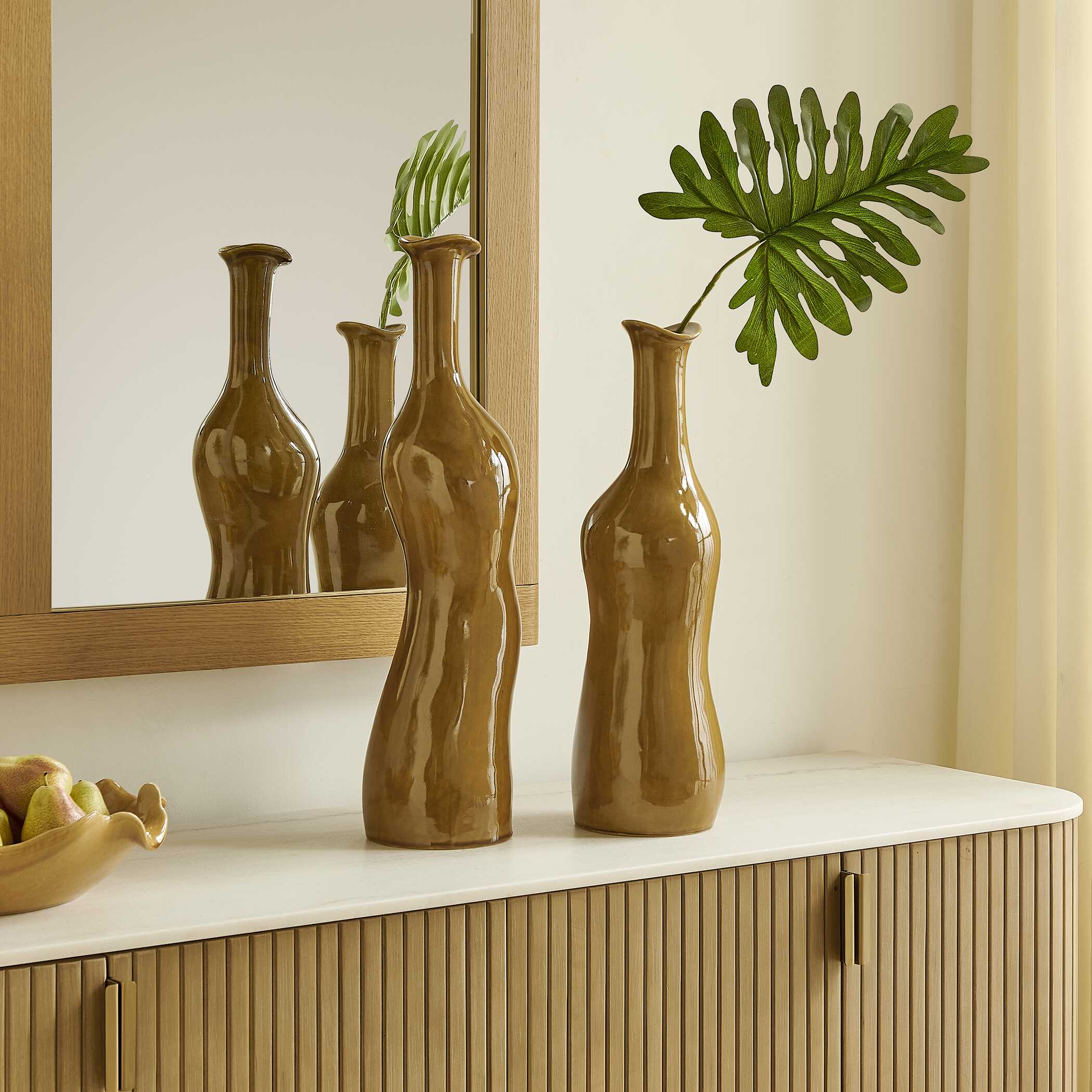 Uttermost Sienna Flow Indoor-Outdoor Bottle Vases, Set/2