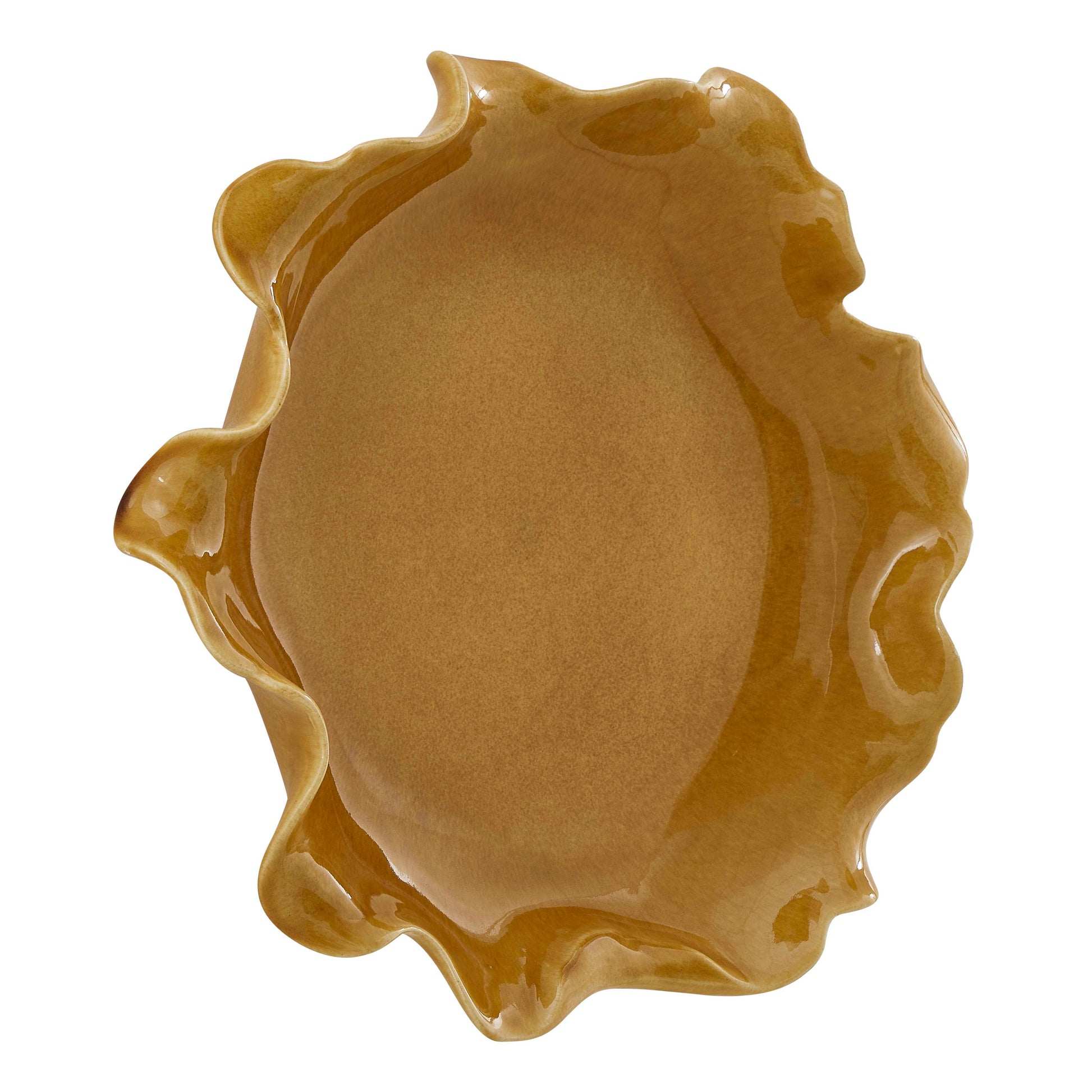 Uttermost Golden Crest Ruffle Indoor-Outdoor Bowl