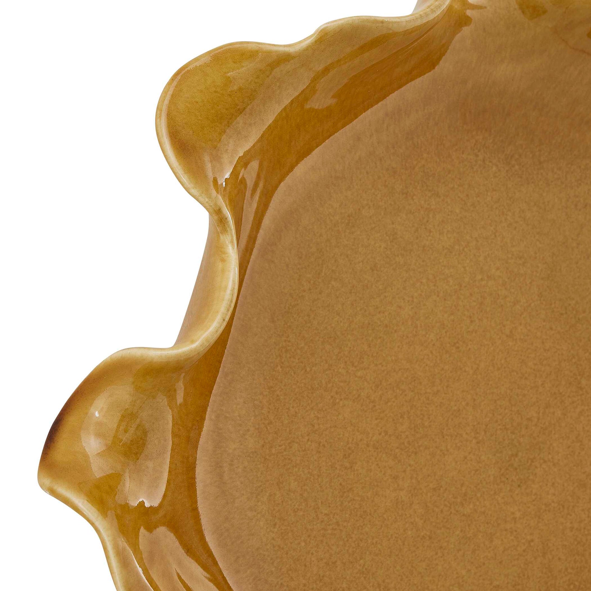 Uttermost Golden Crest Ruffle Indoor-Outdoor Bowl