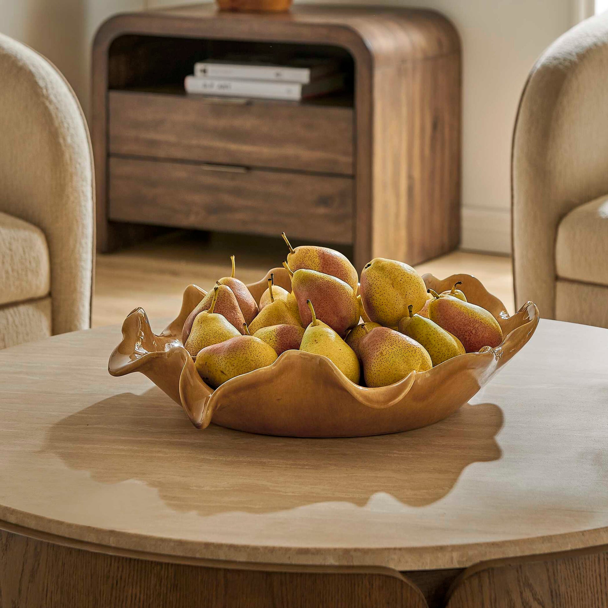 Uttermost Golden Crest Ruffle Indoor-Outdoor Bowl