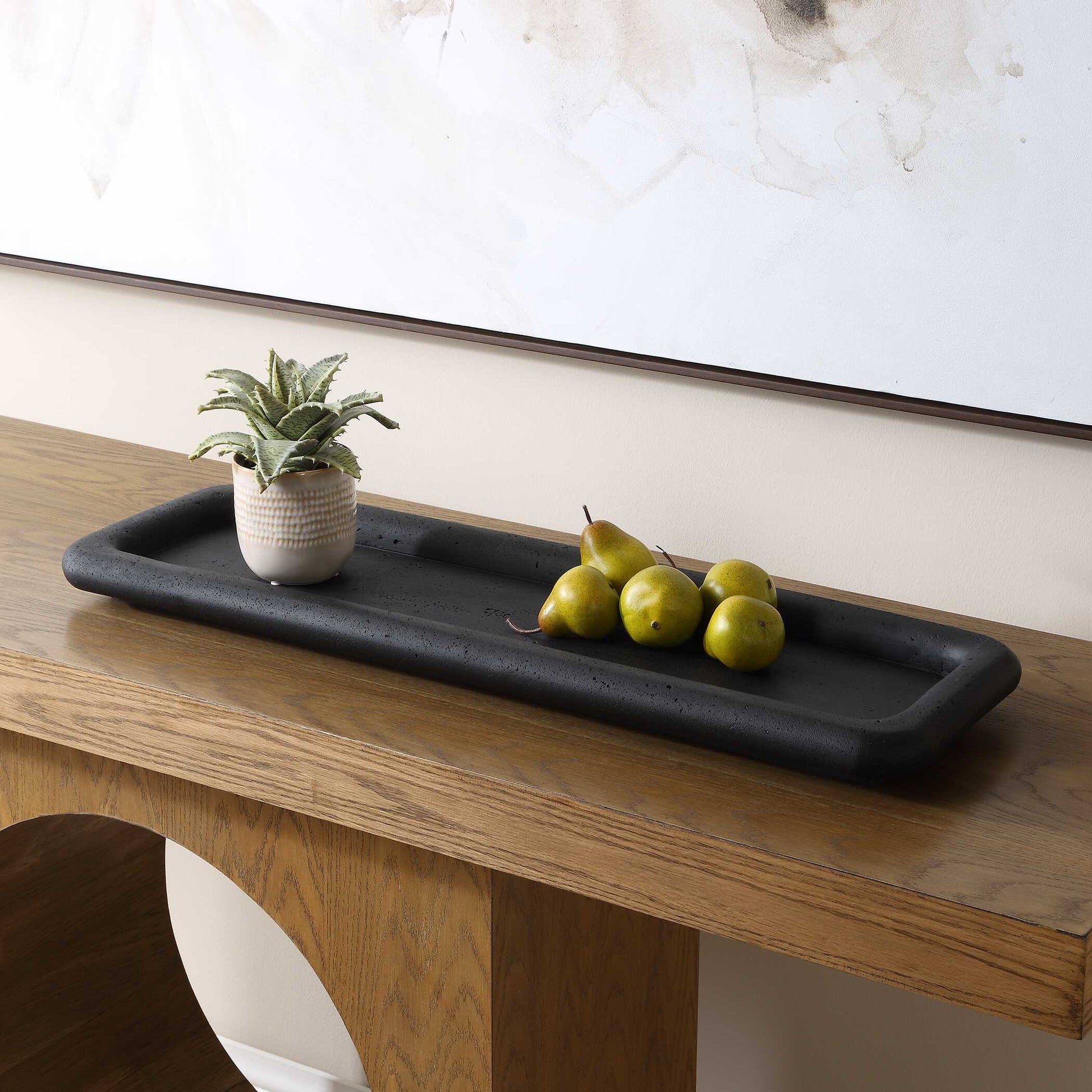 Uttermost Shadowline Indoor-Outdoor Black Tray