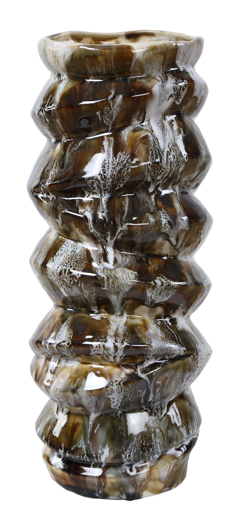 Uttermost Cuoco Glazed Brown Vases, S/2