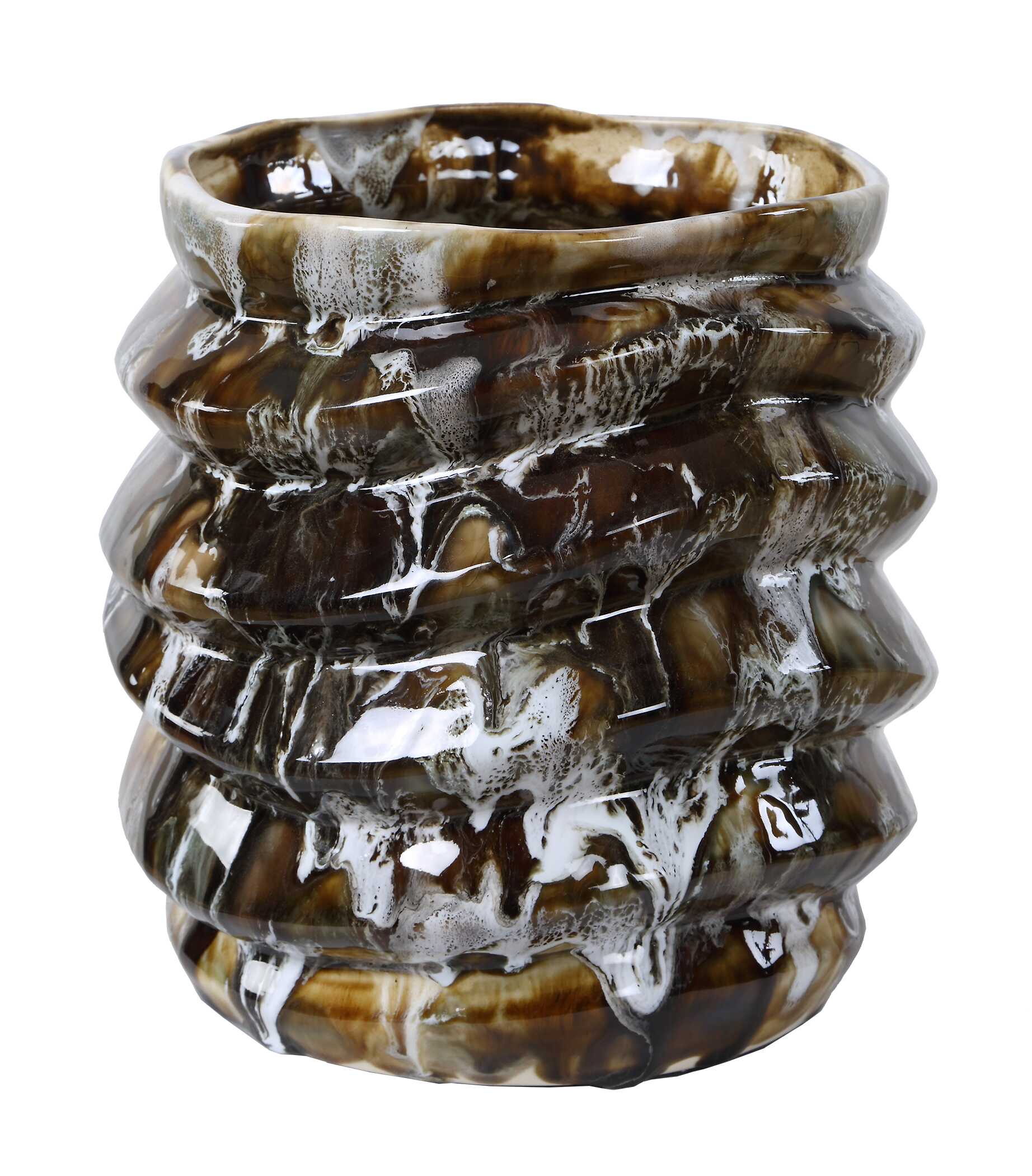 Uttermost Cuoco Glazed Brown Vases, S/2