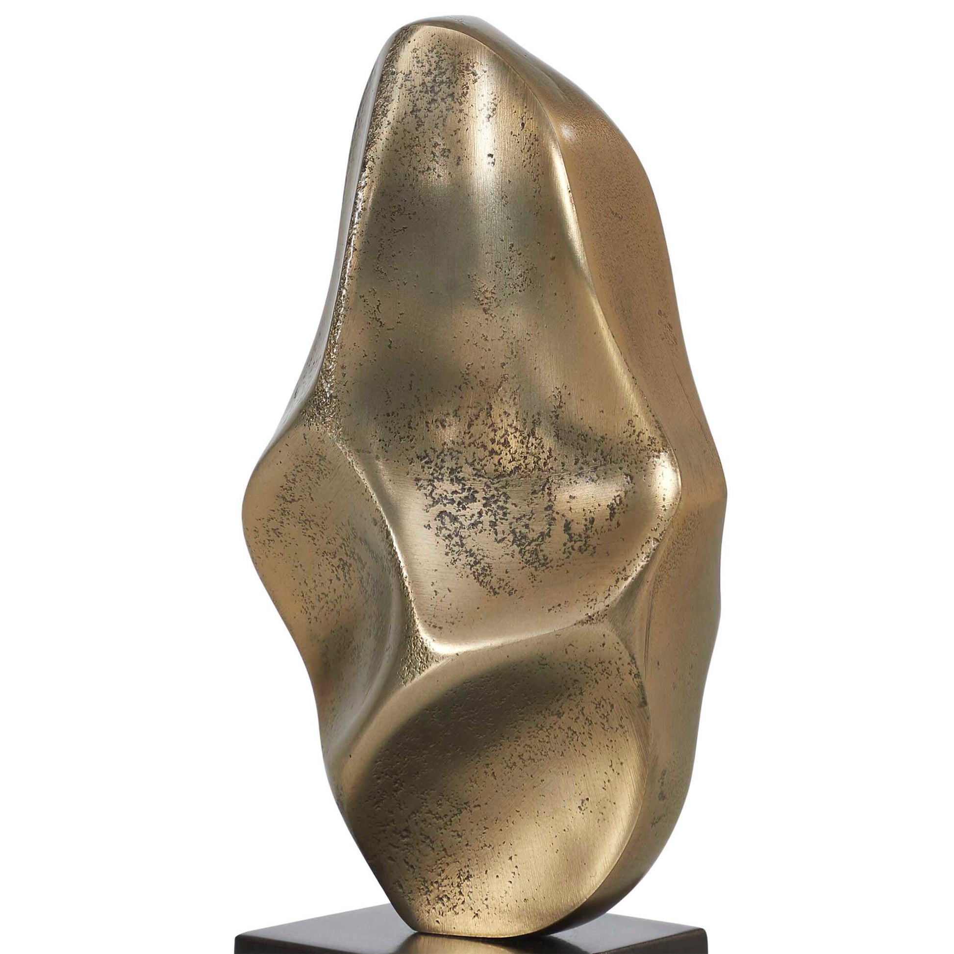 Uttermost Fluid Geometry Gold Sculptures, Set/2