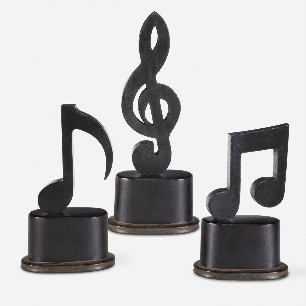 Uttermost Music Notes Metal Figurines, Set/3