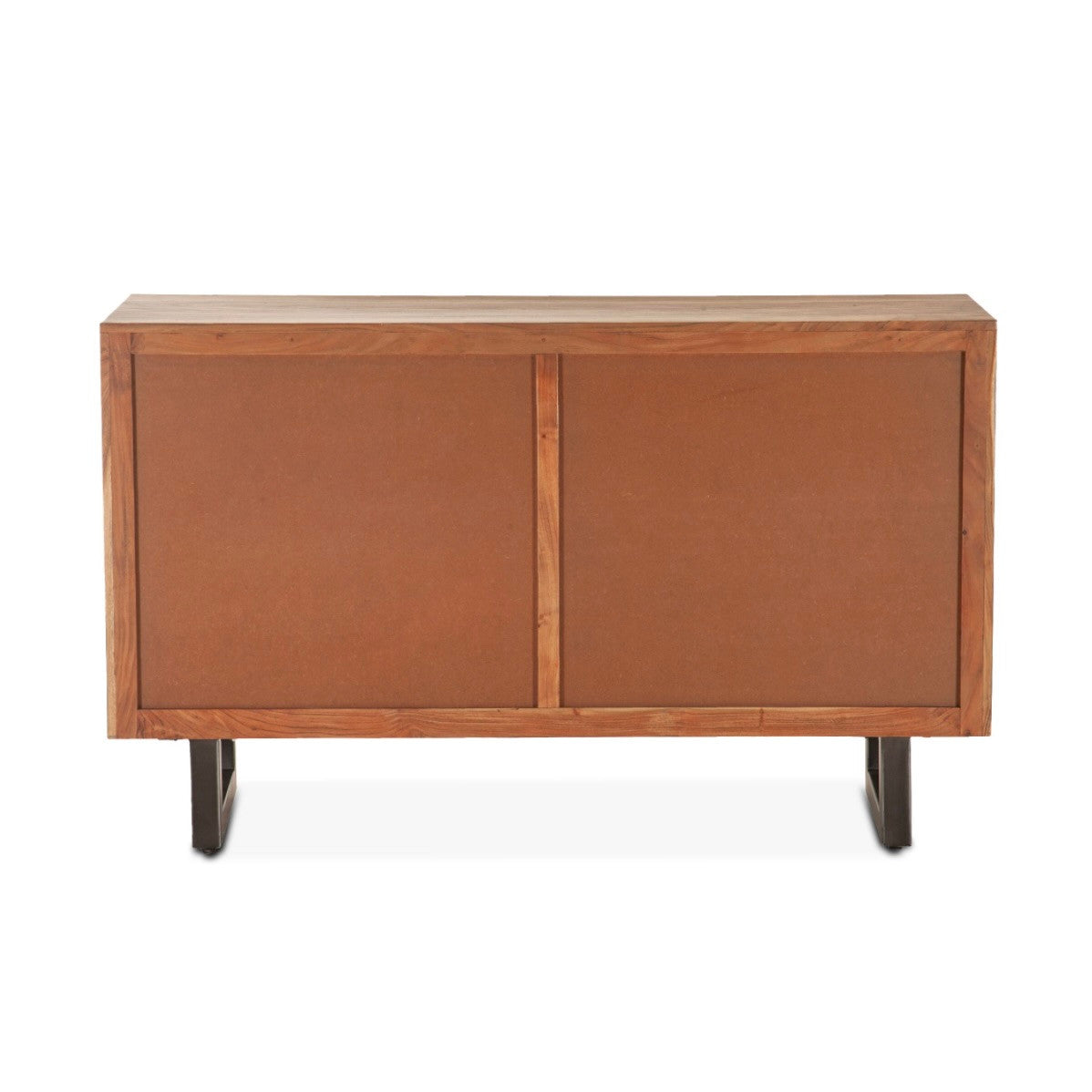 Live Edge Solid Wood & Iron 6-Drawer Dresser 58" - Smoked Acacia