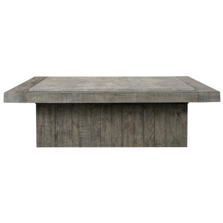 Scottsdale Reclaimed Wood and Concrete Coffee Table 60"