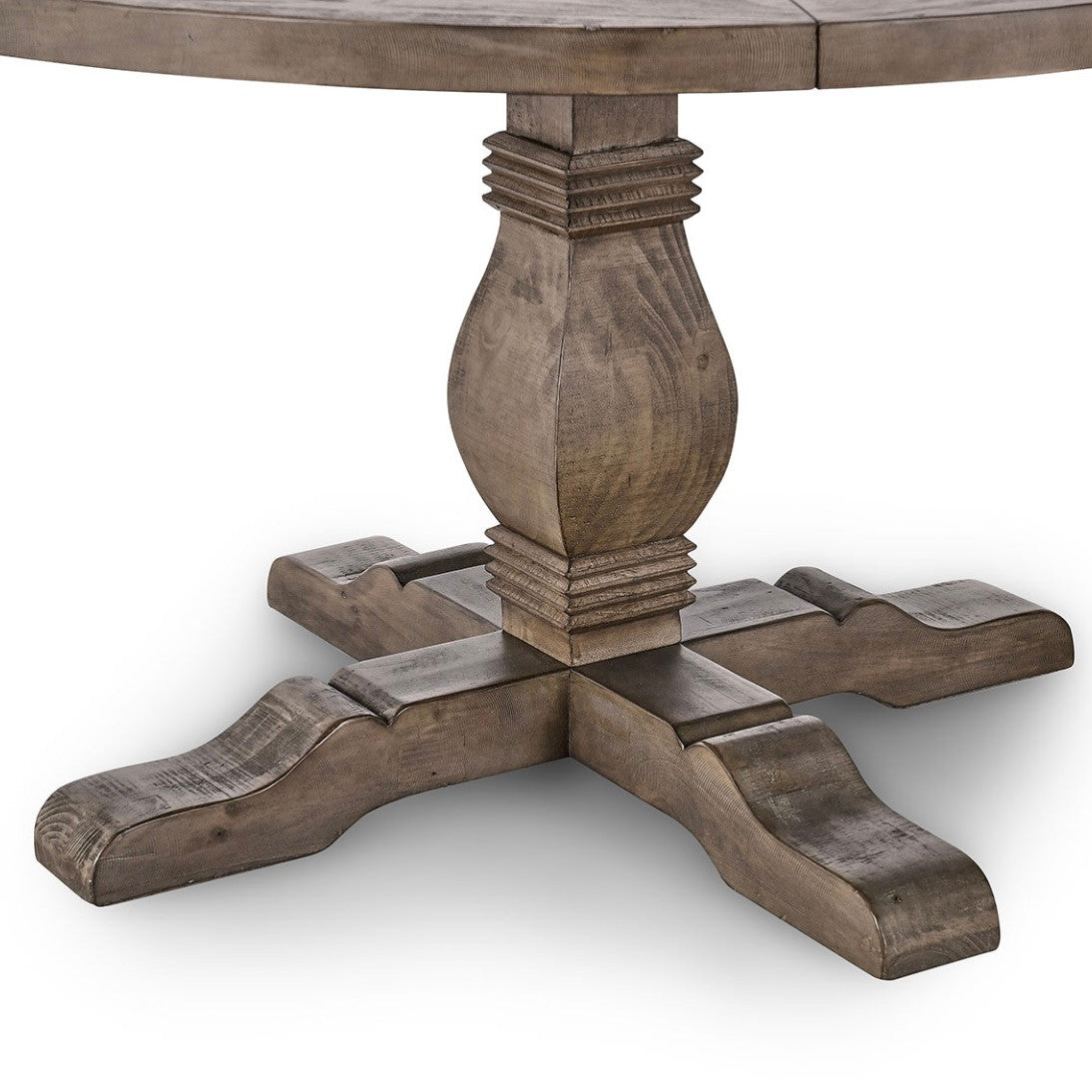 Farmhouse Reclaimed Wood Pedestal Round Table 55"