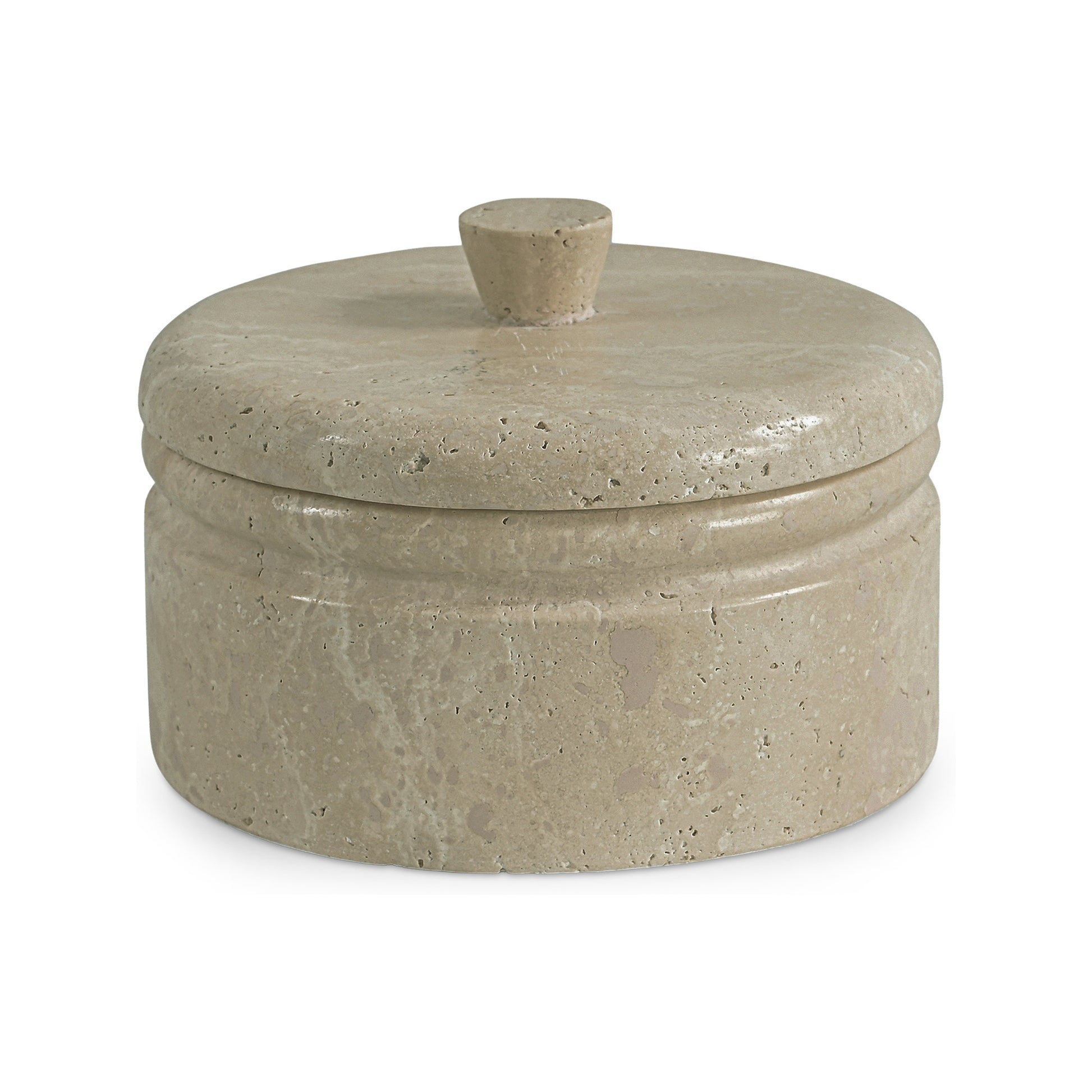 Valencia Round Travertine Box by Moe's Home Collection