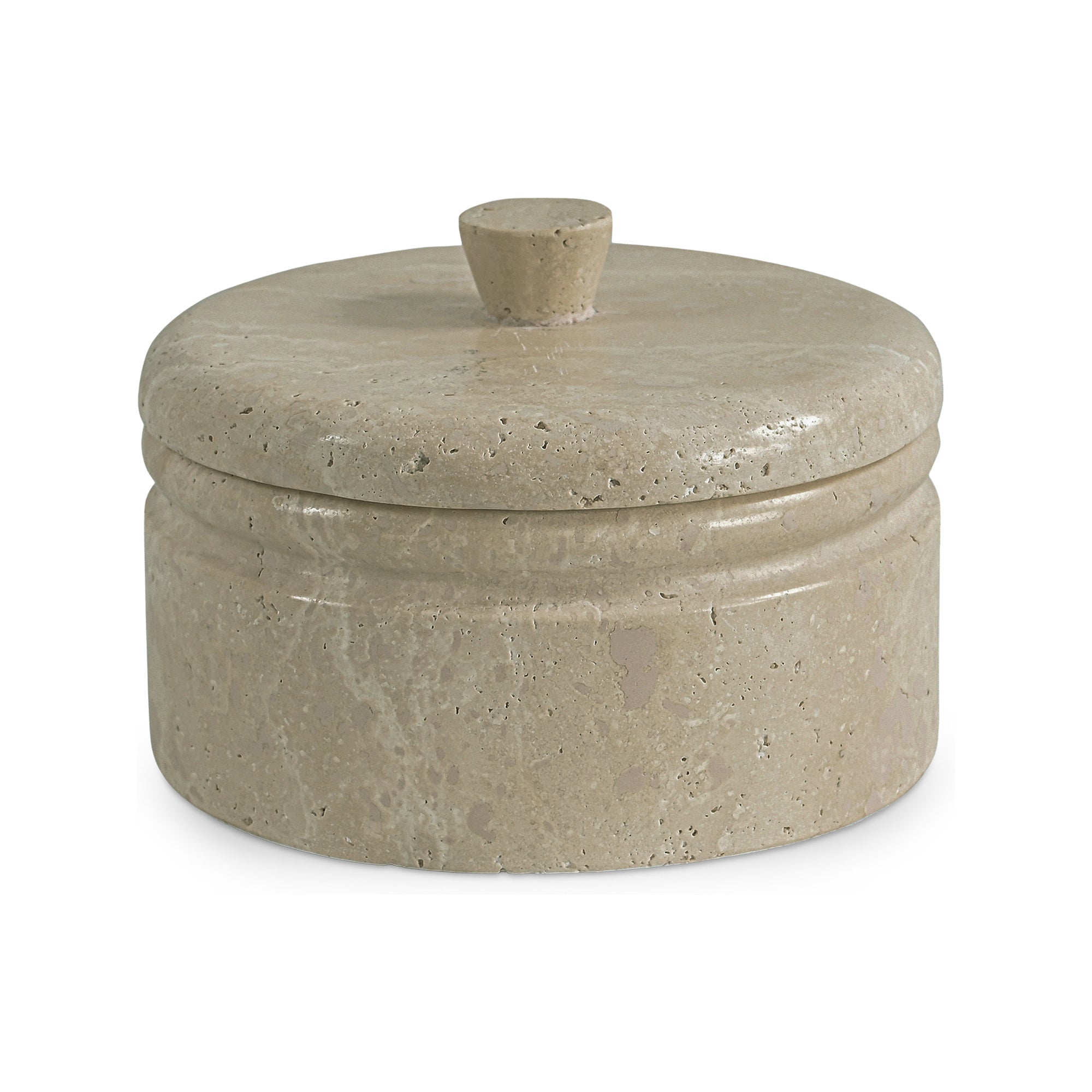Valencia Round Travertine Box by Moe's Home Collection