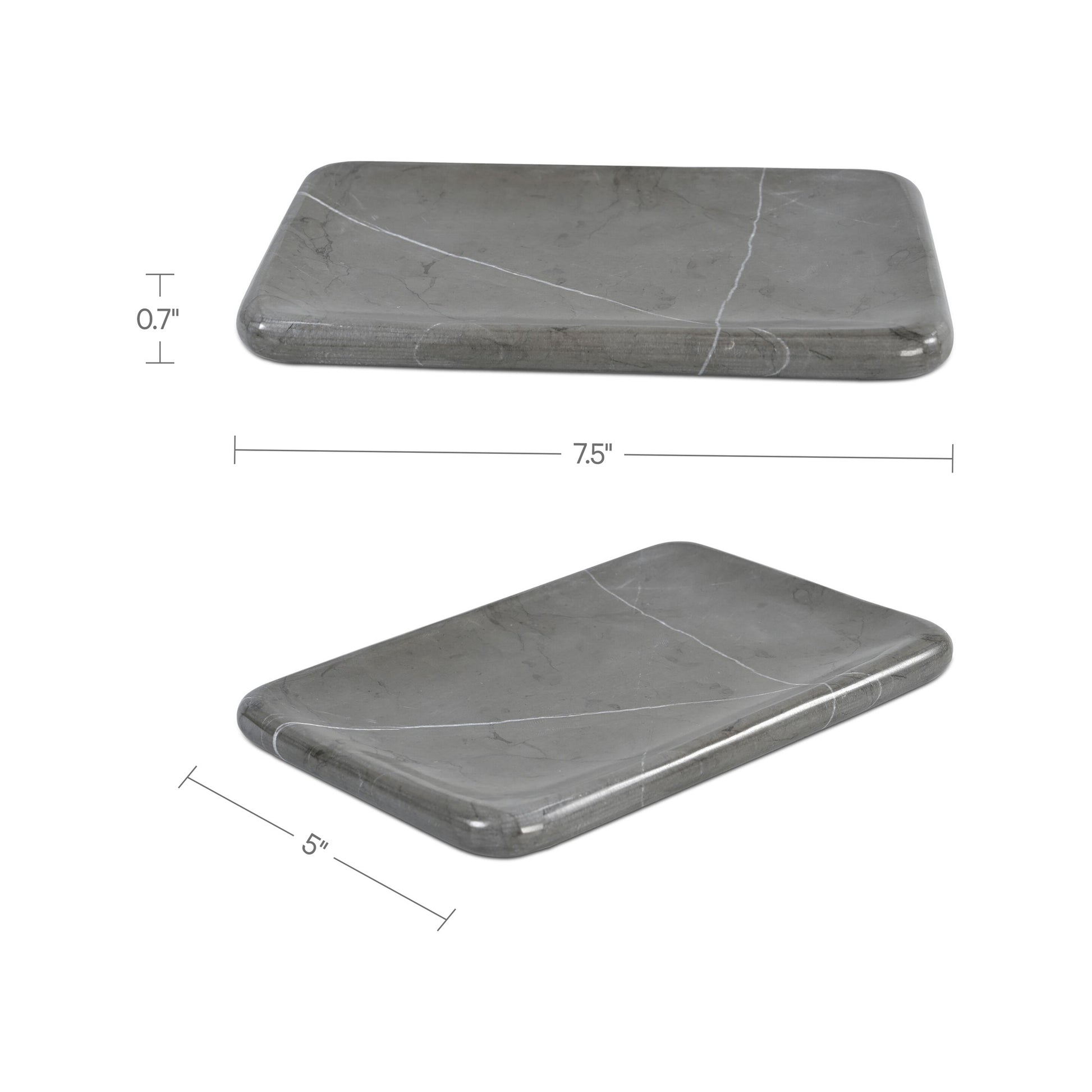 Petra Marble Catchall Grey Marble by Moe's Home Collection - view 2