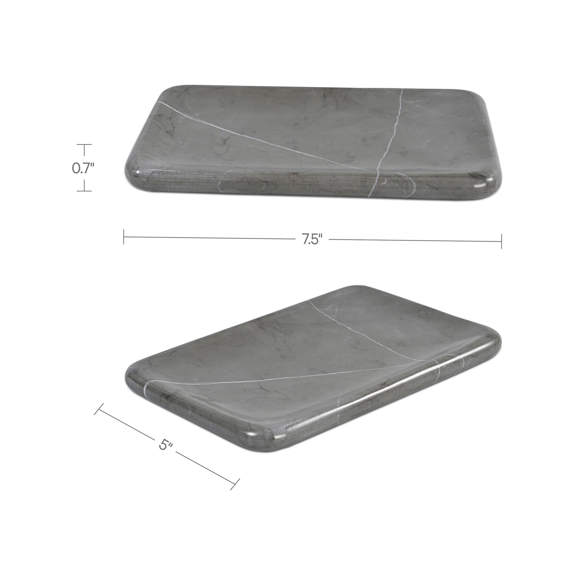 Petra Marble Catchall Grey Marble by Moe's Home Collection - view 2