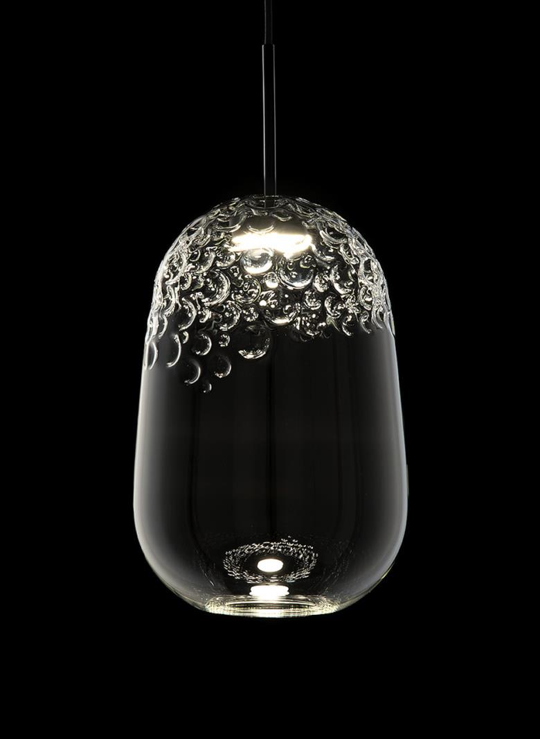 Galu Pendant Lamp in black/ glass by Mobital - image 2