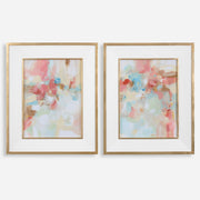 Uttermost A Touch Of Blush And Rosewood Fences Art, S/2