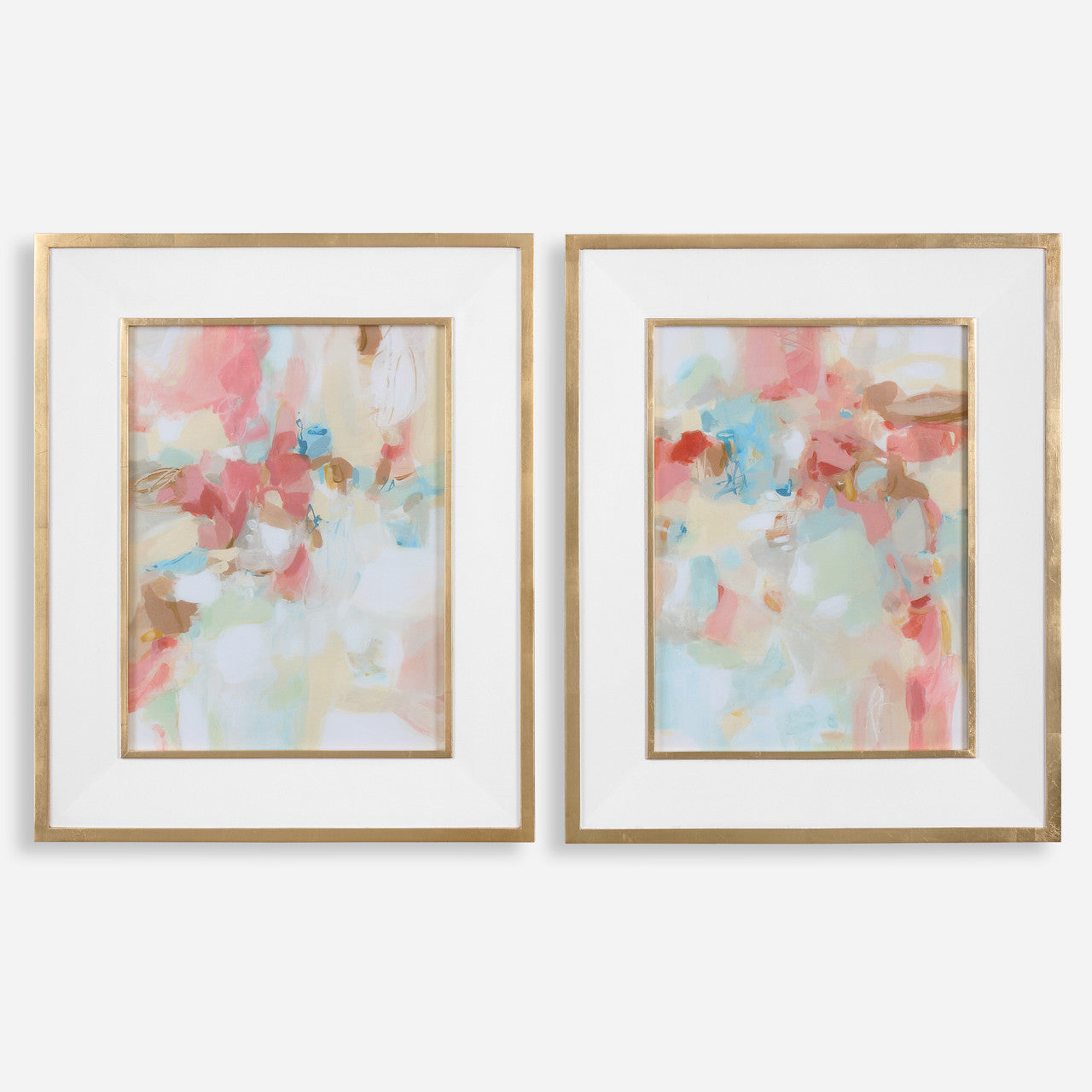 Uttermost A Touch Of Blush And Rosewood Fences Art, S/2