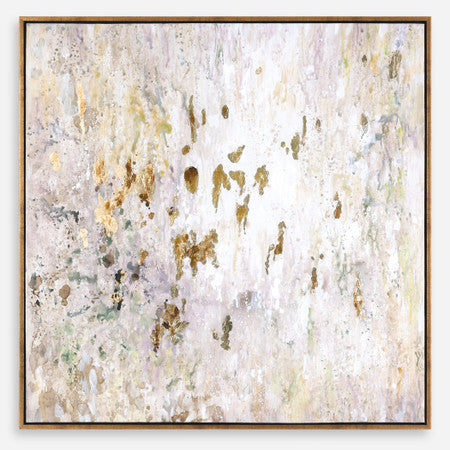 Golden Raindrops Modern Abstract Art