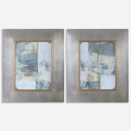 Gilded Whimsy Abstract Prints, S/2