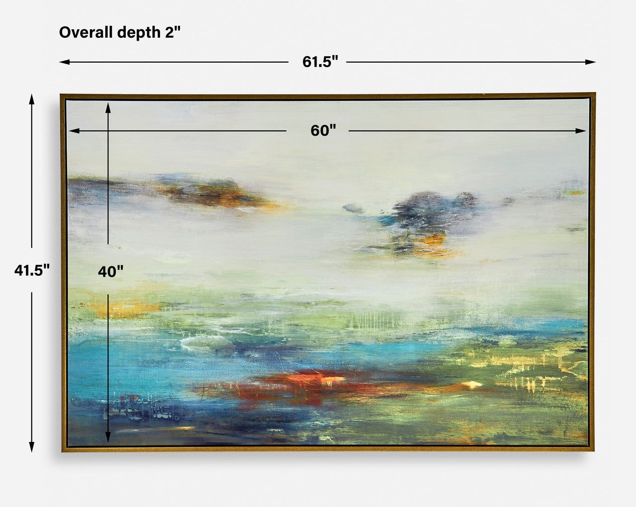 Uttermost Textured Land Framed Landscape Art