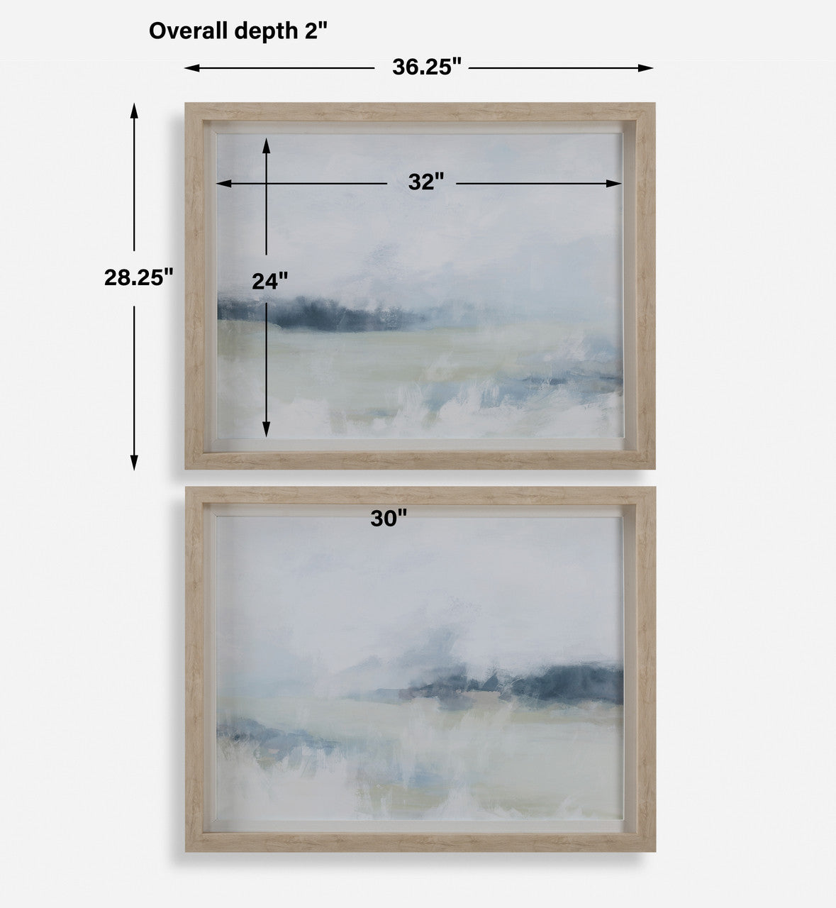 Uttermost Breezy Vista Framed Prints, S/2