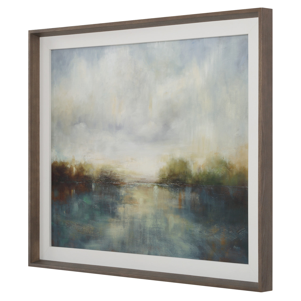 Uttermost Blue Reverie Framed Abstract Lake Print