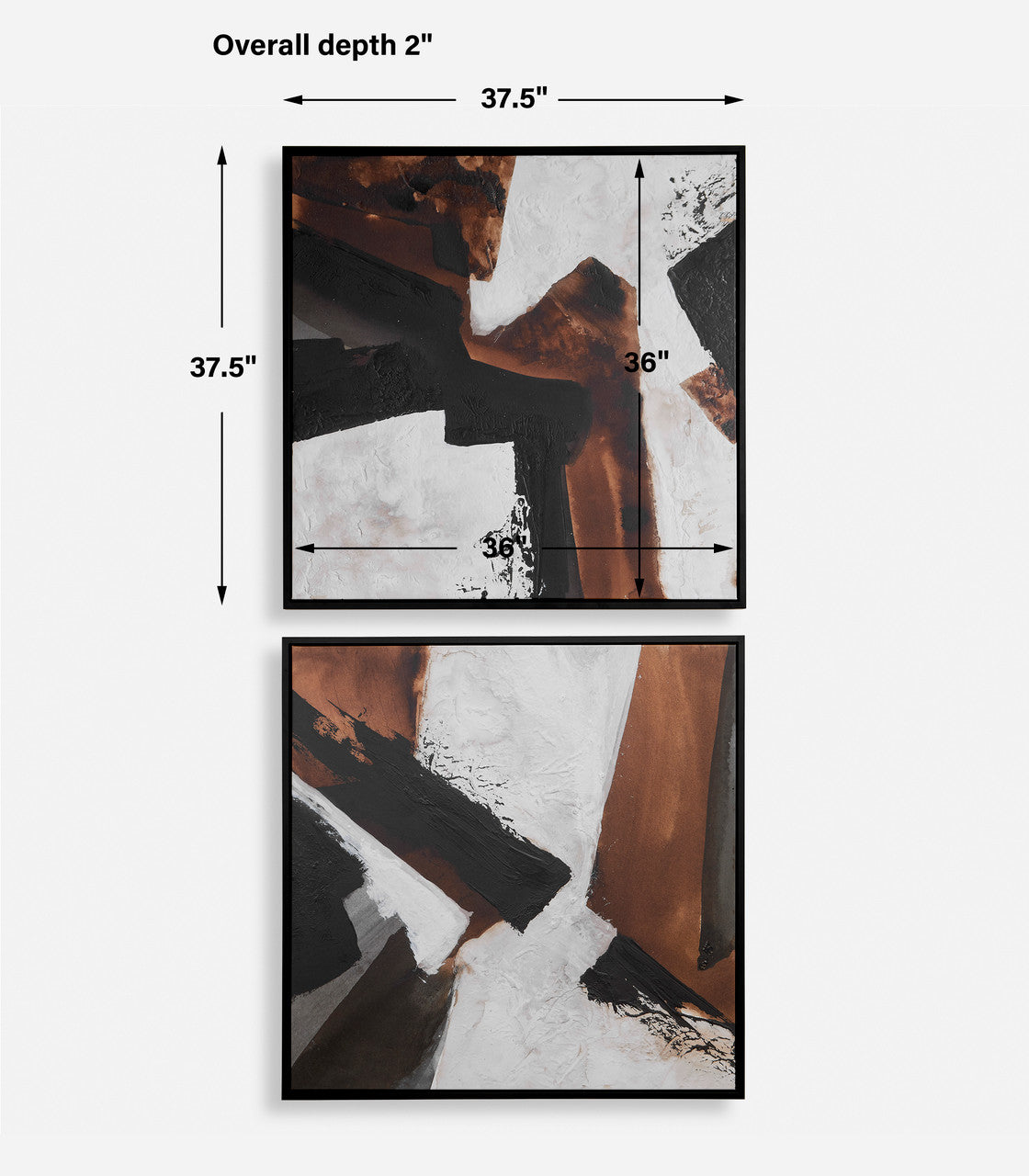 Uttermost Tactile Inspiration Framed Abstract Art, S/2