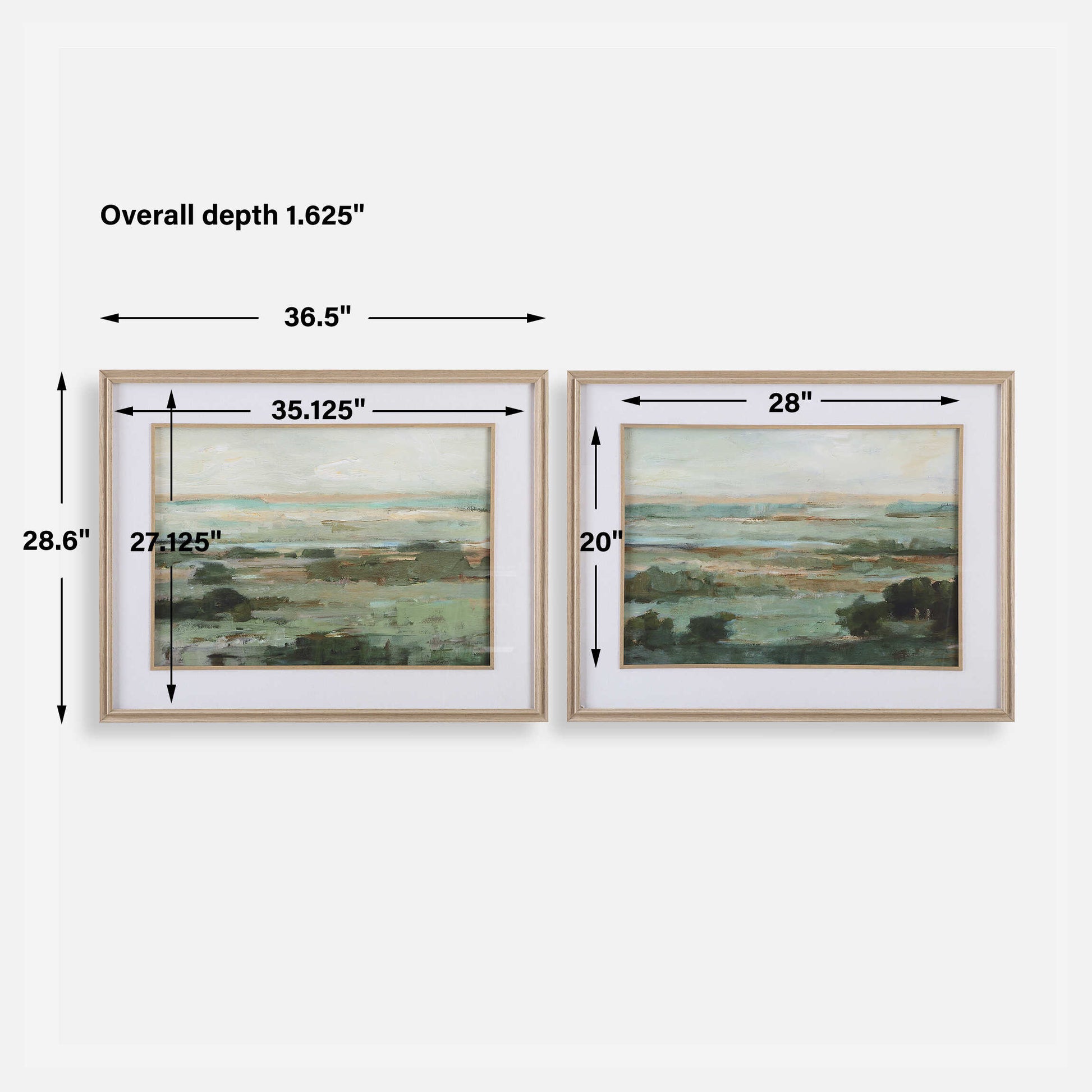 Uttermost Warm Valley Framed Prints Set/2