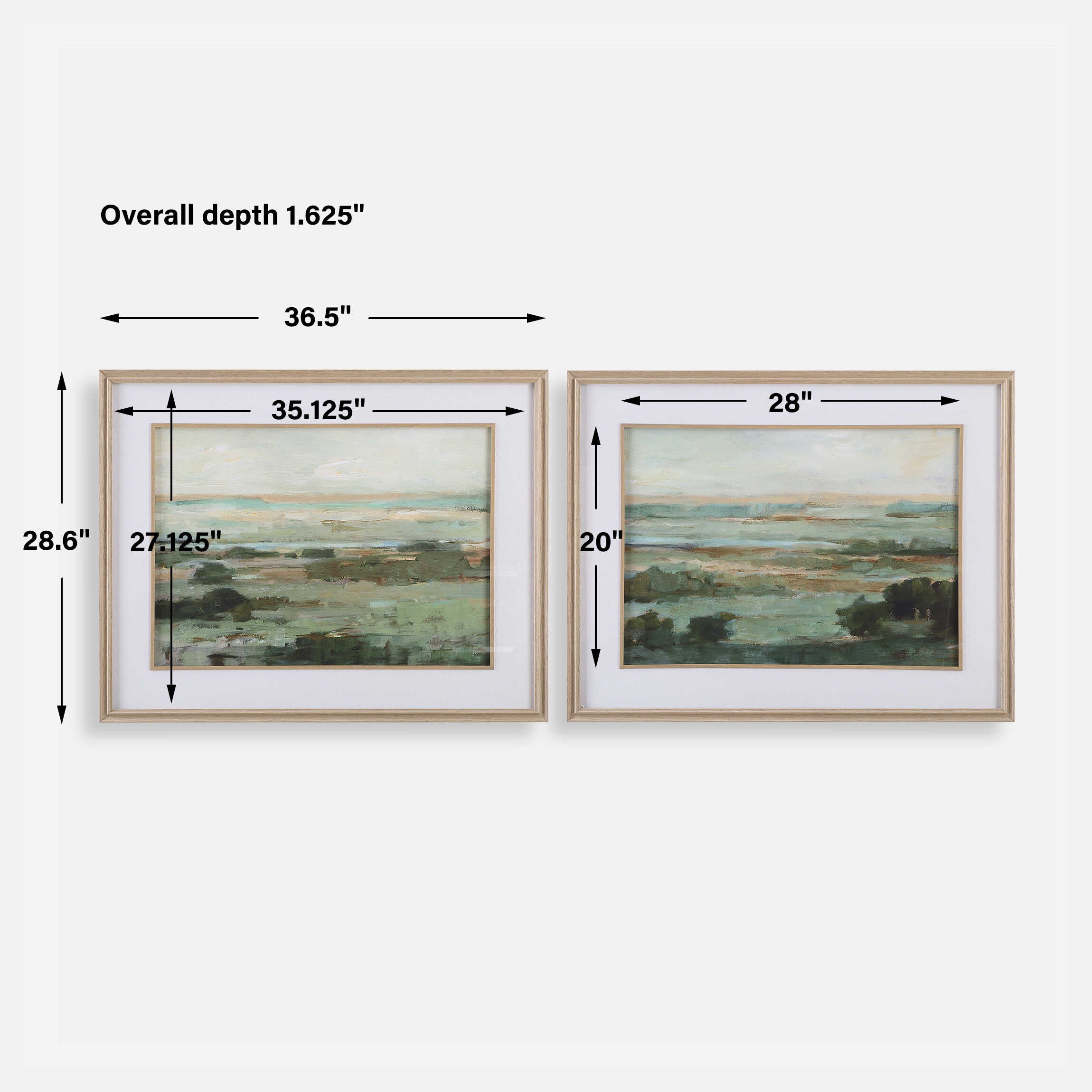 Uttermost Warm Valley Framed Prints Set/2