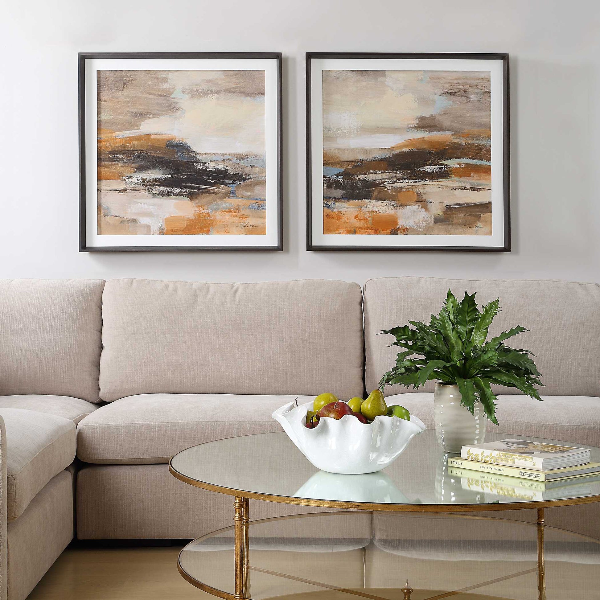 Uttermost Cinnamon Shore Framed Prints Set/2