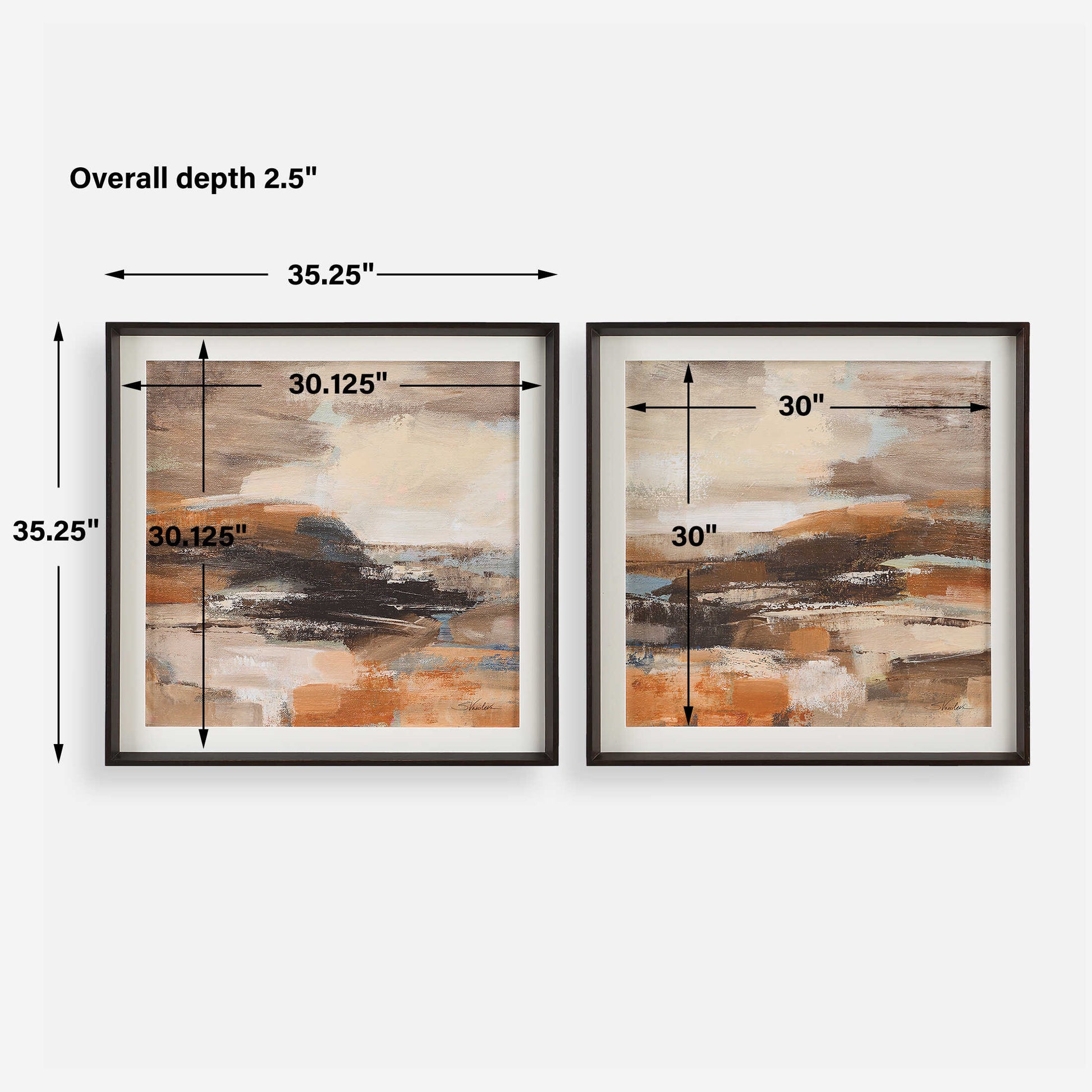 Uttermost Cinnamon Shore Framed Prints Set/2