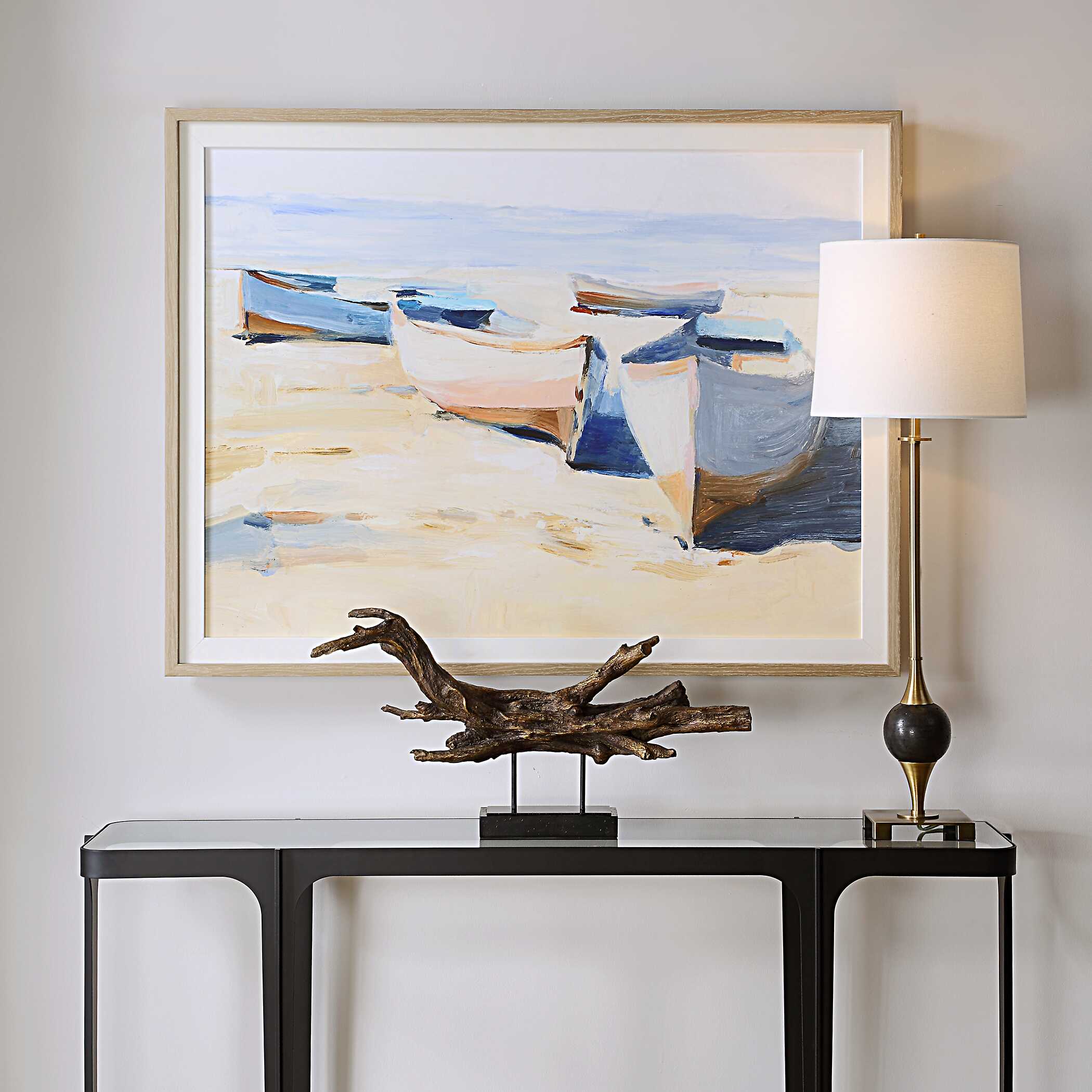 Uttermost Beached Boats Framed Print