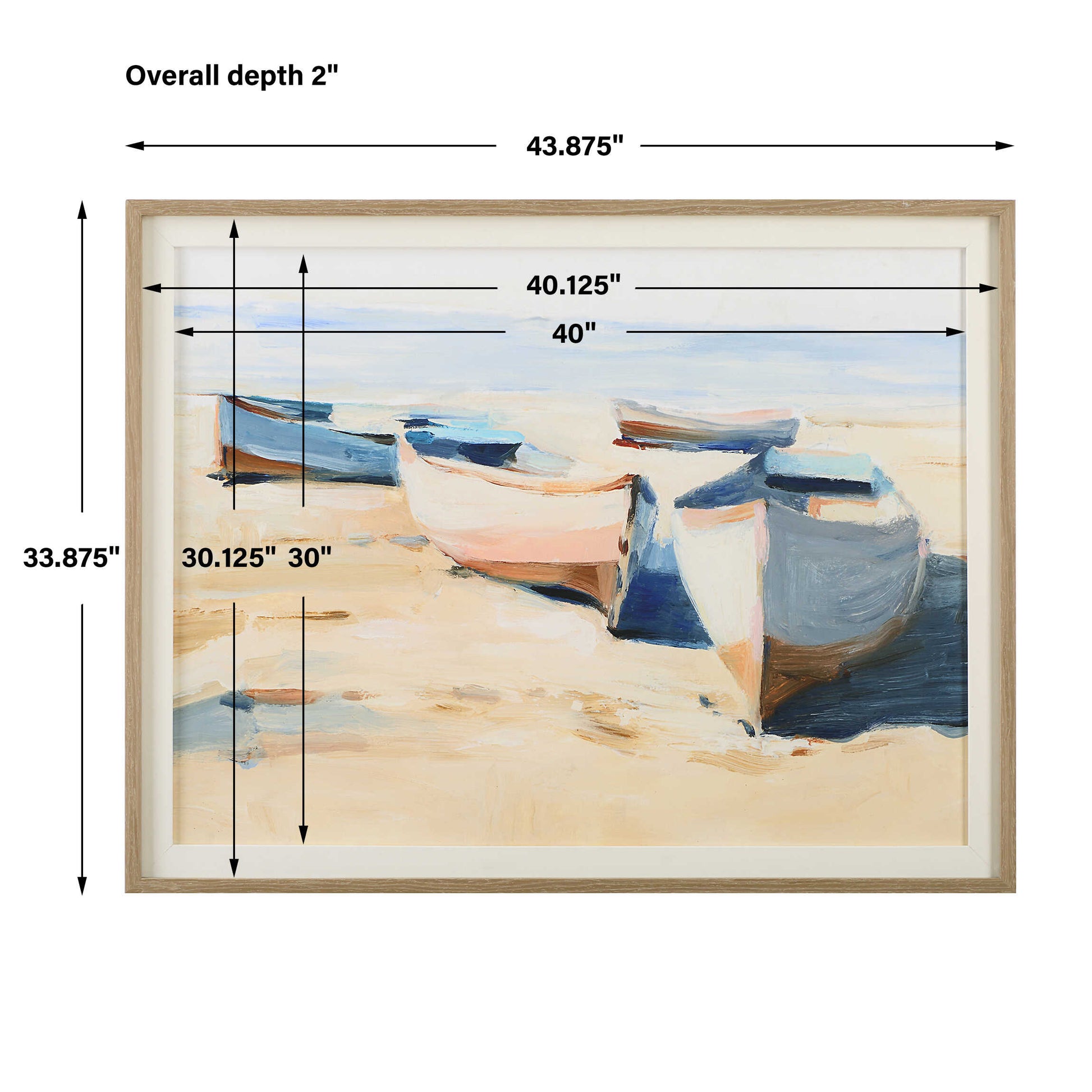 Uttermost Beached Boats Framed Print