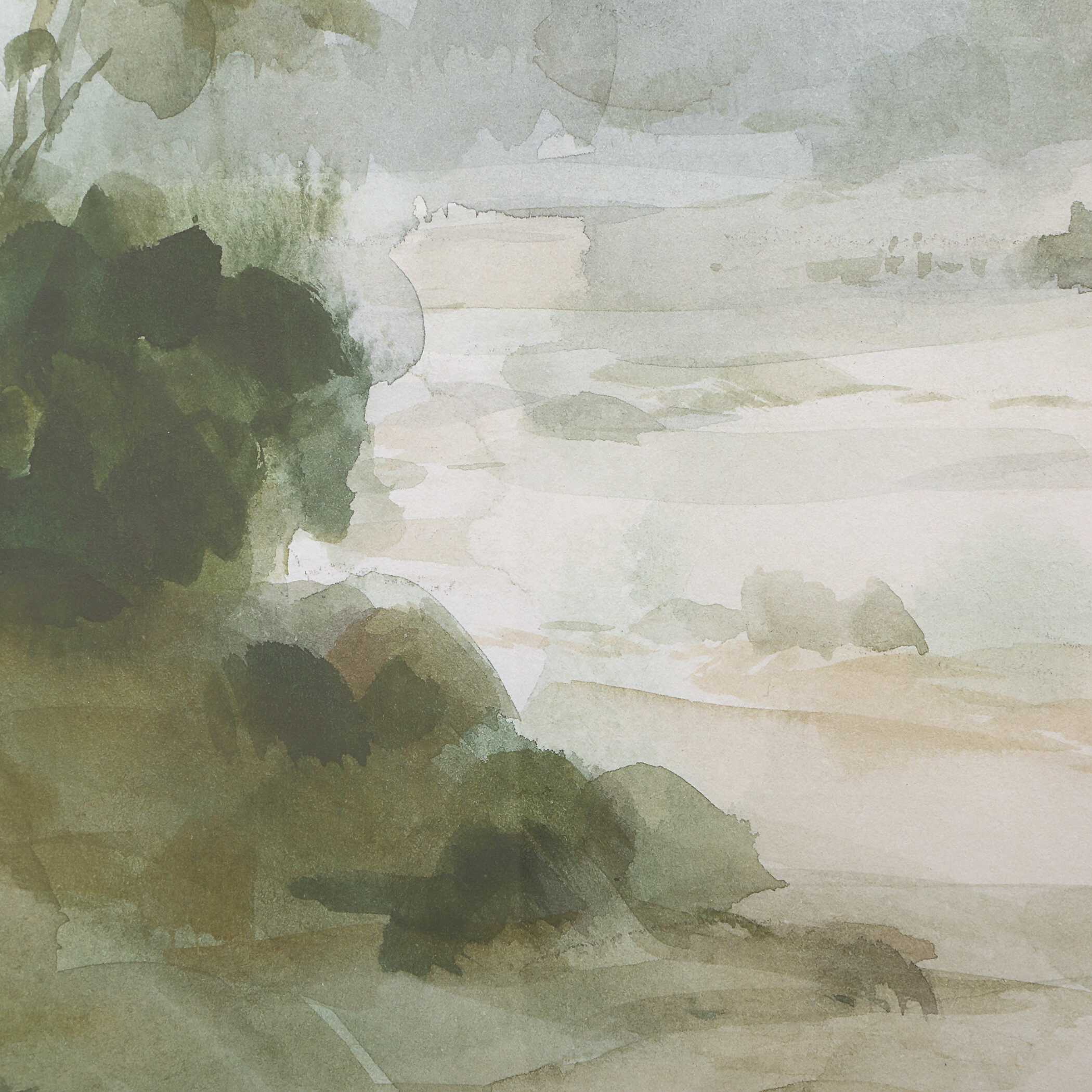 Uttermost Verdant Watercolor Landscape Print