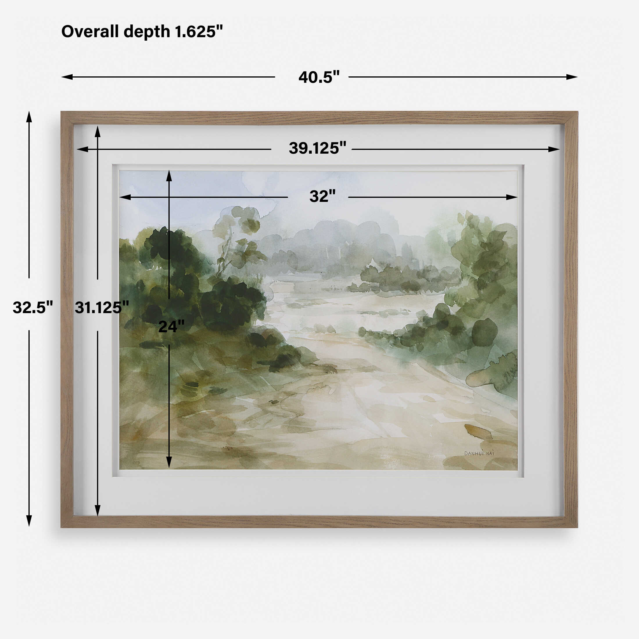 Uttermost Verdant Watercolor Landscape Print