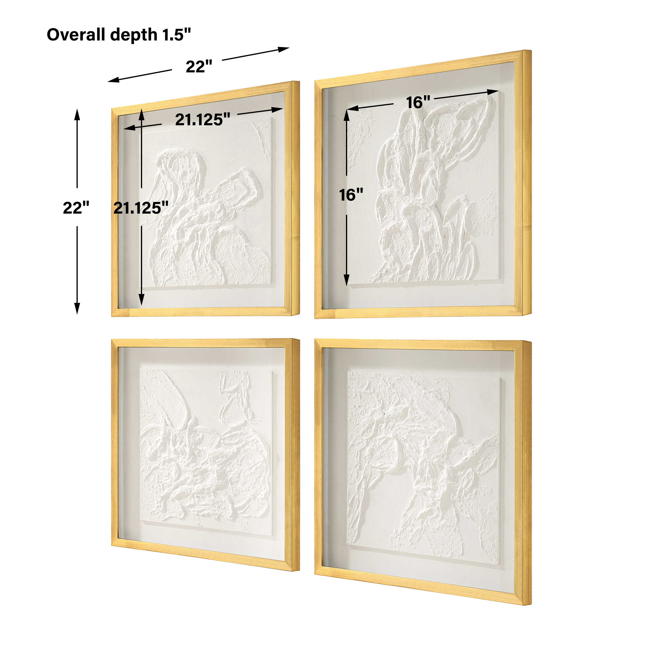 Uttermost Fourfold Framed Prints Set/4