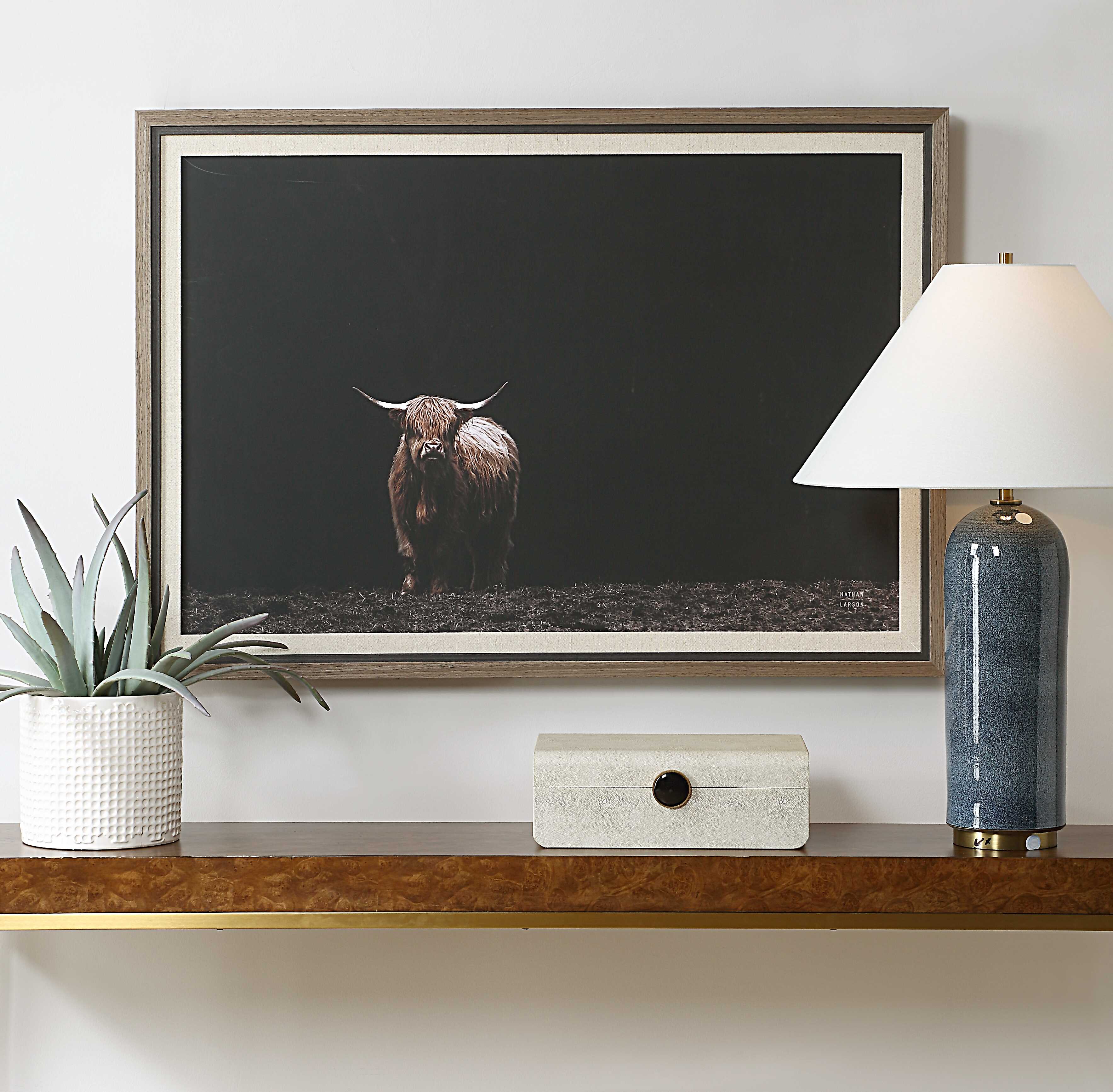 Uttermost King Of The Hill Framed Bovine Print