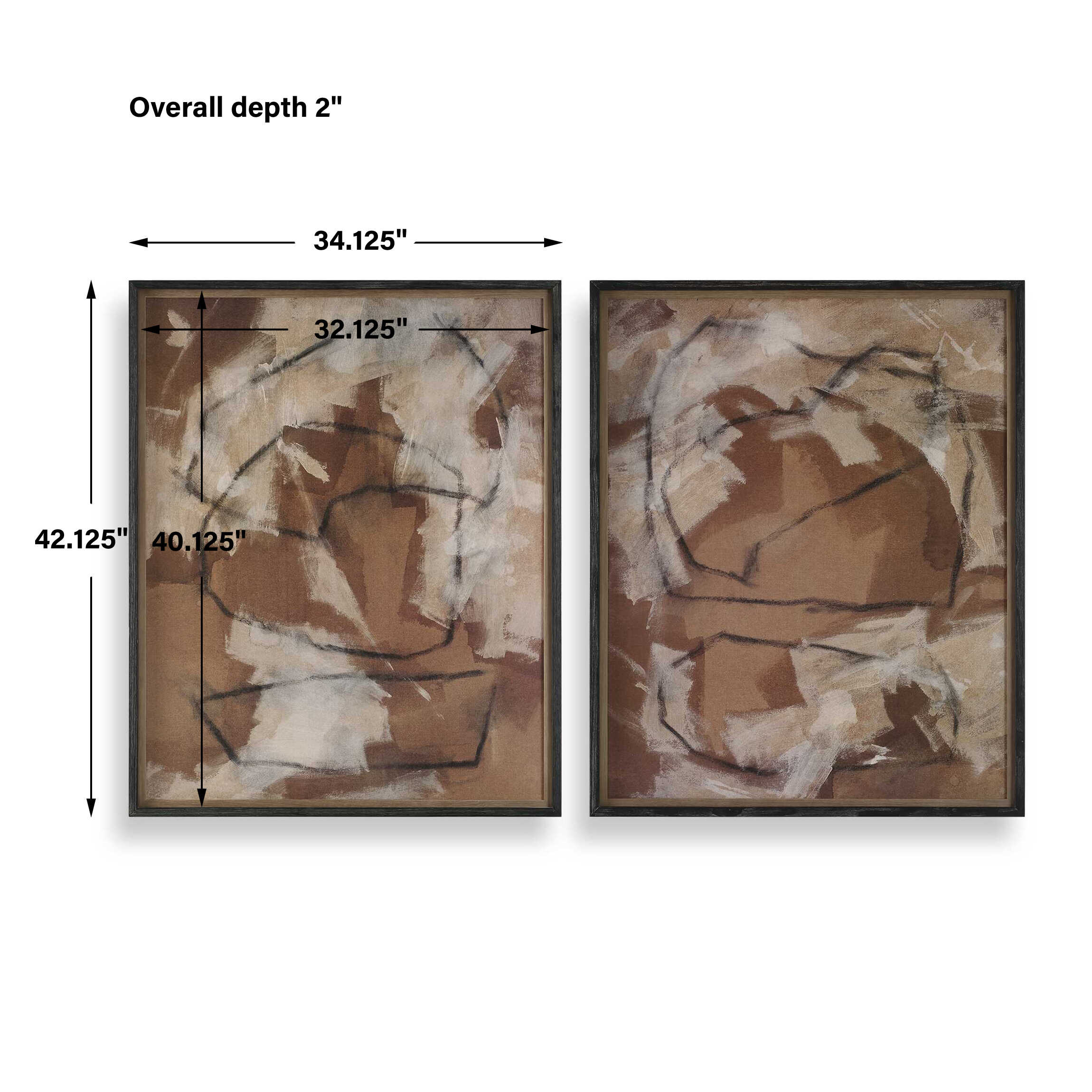 Uttermost Rush & Dash Framed Prints Set/2