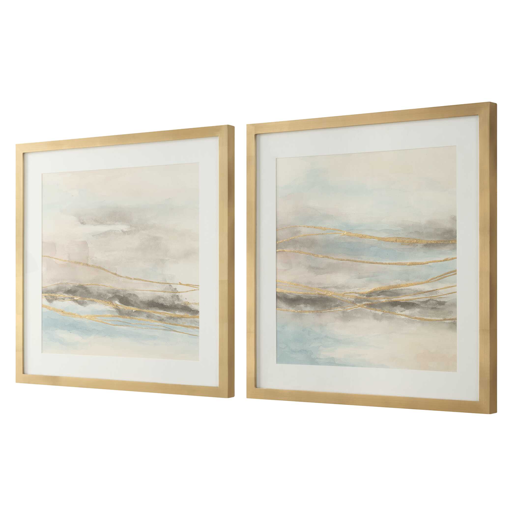 Uttermost So Golden Abstract Landscape Prints Set/2