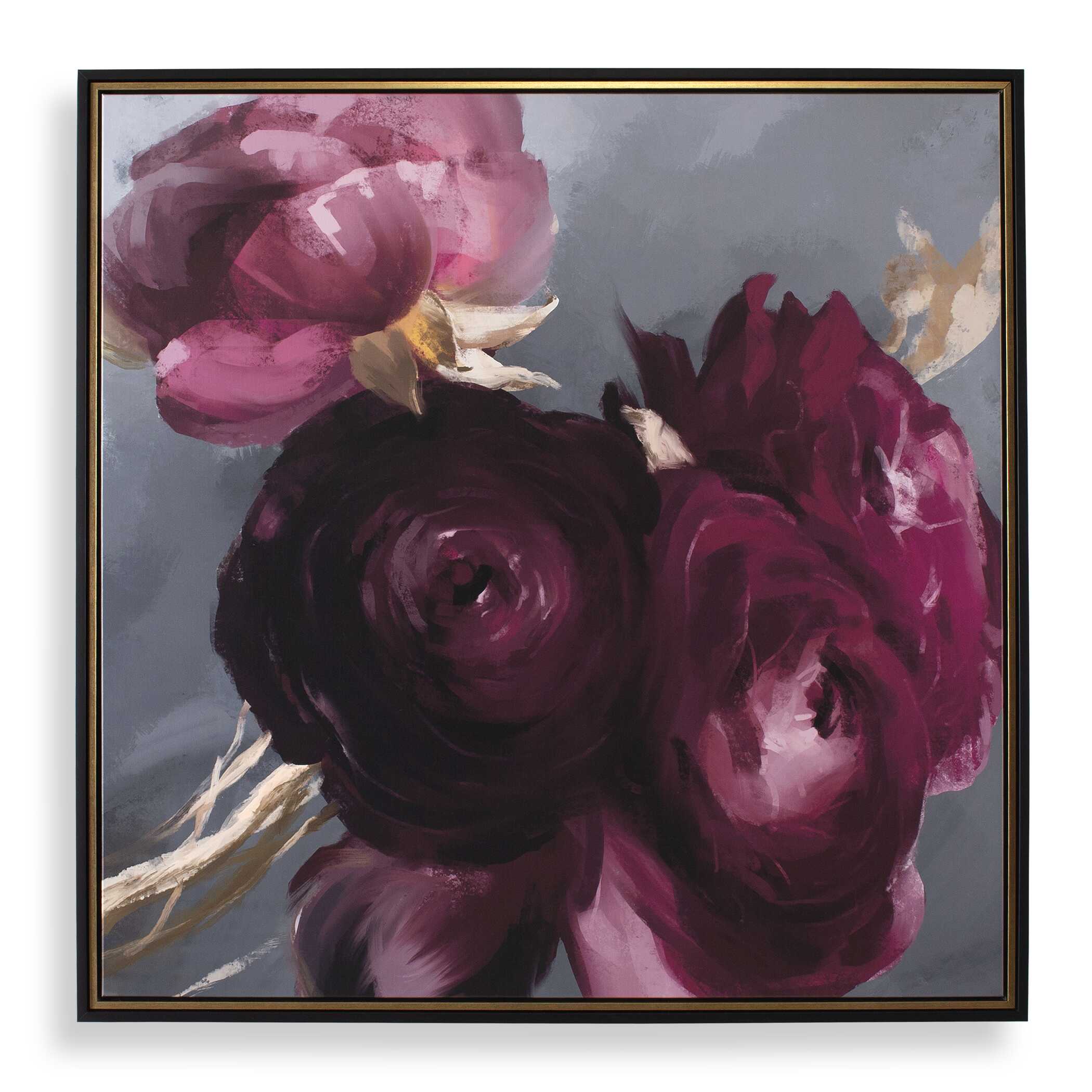 Uttermost Plum Ranculus Framed Floral Art