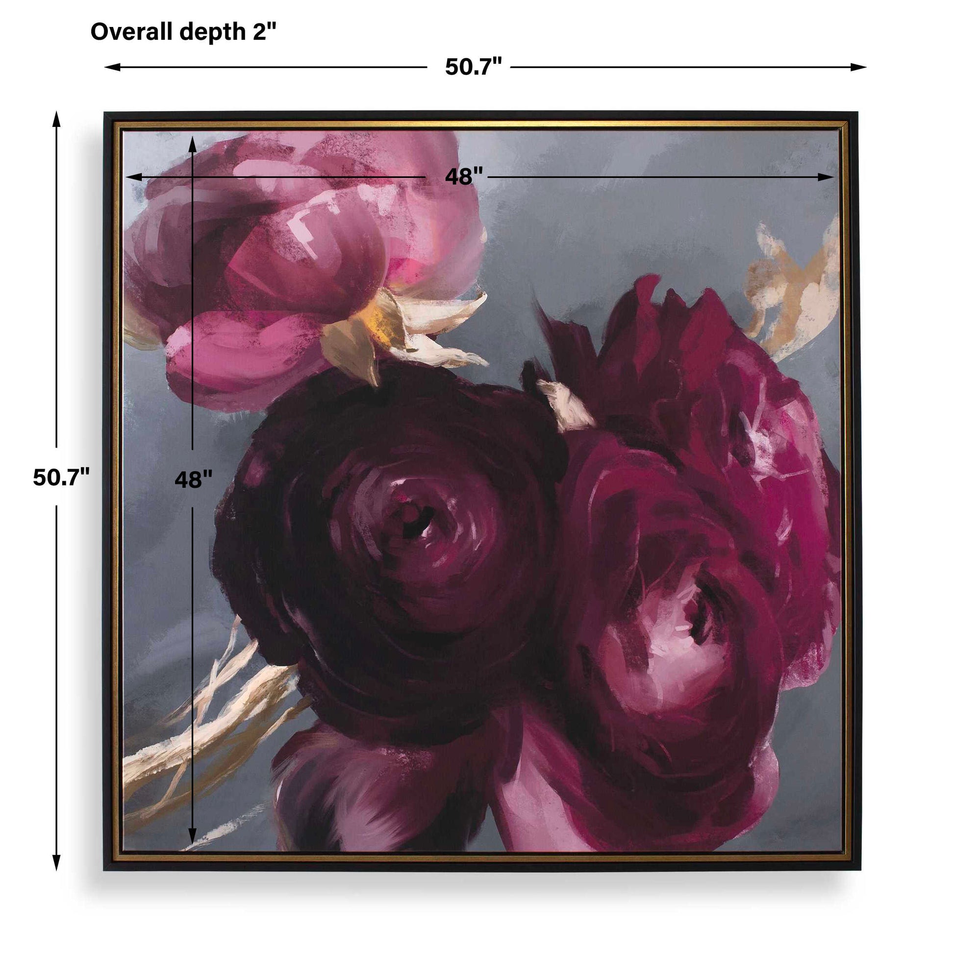 Uttermost Plum Ranculus Framed Floral Art