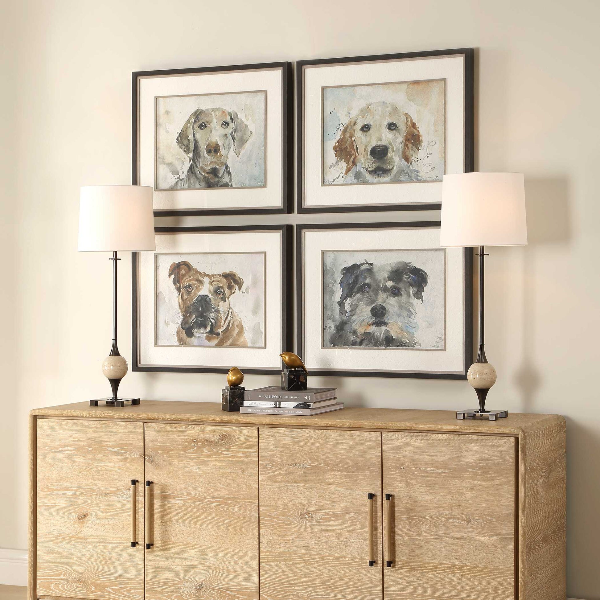 Uttermost Dog Days Framed Prints Set/4