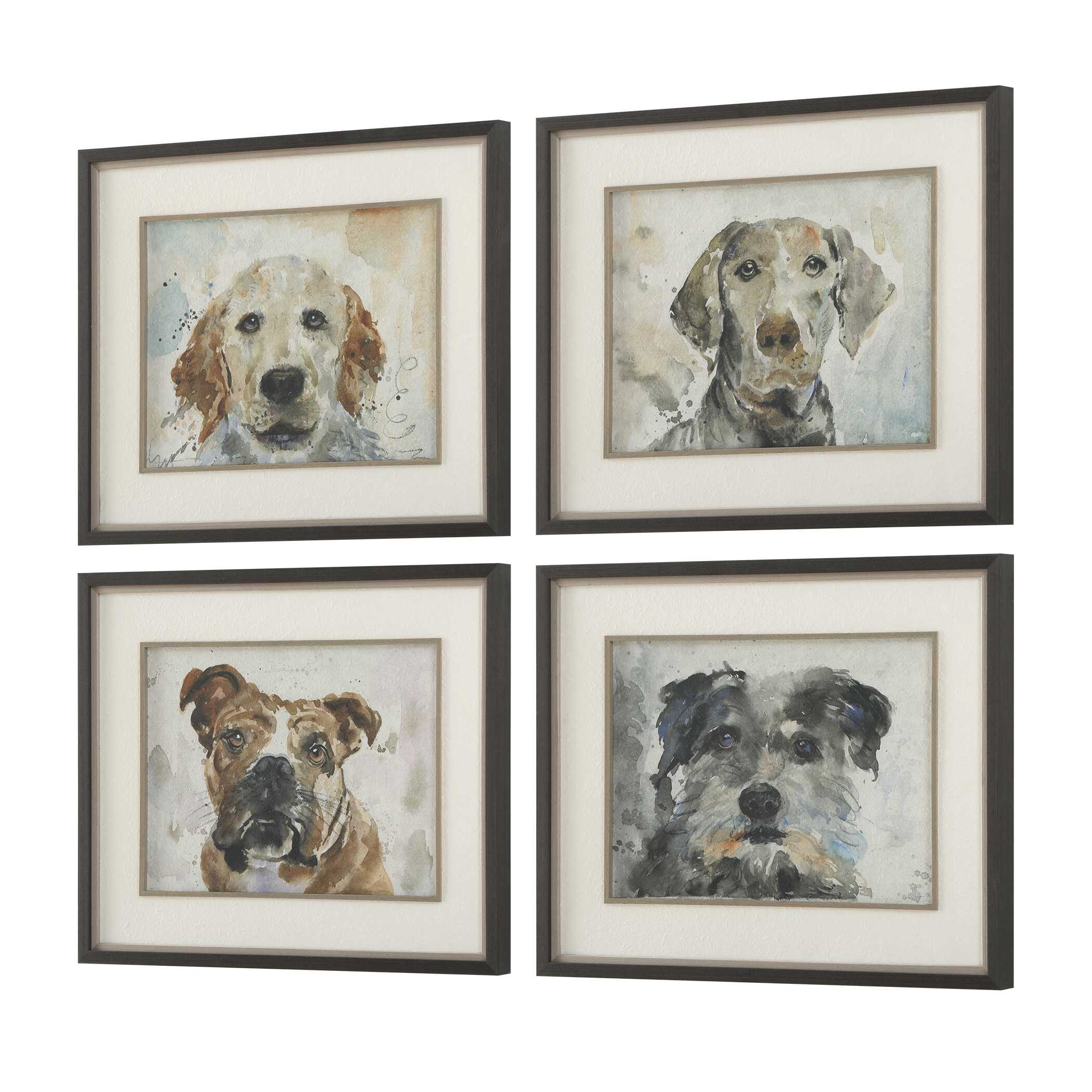 Uttermost Dog Days Framed Prints Set/4