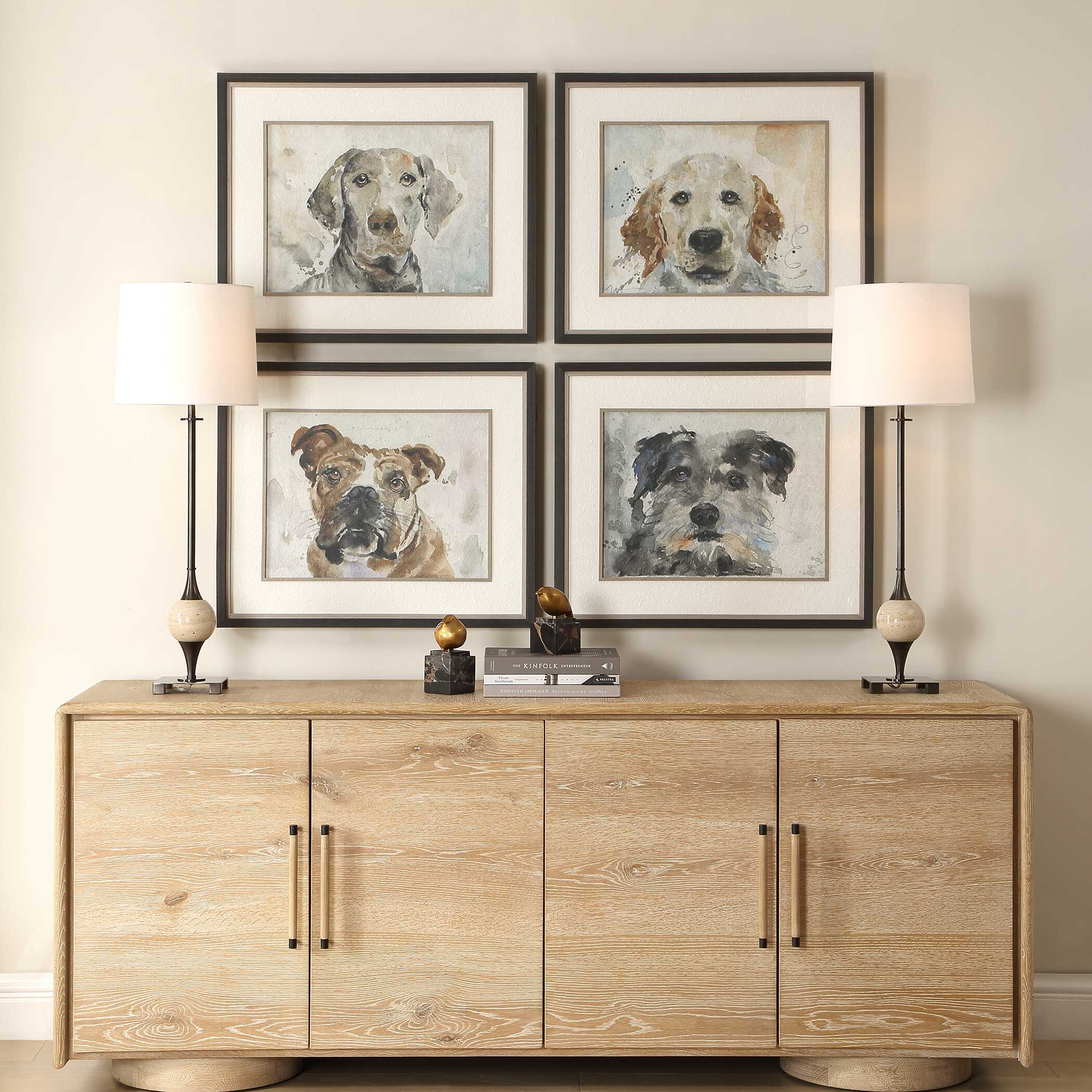Uttermost Dog Days Framed Prints Set/4
